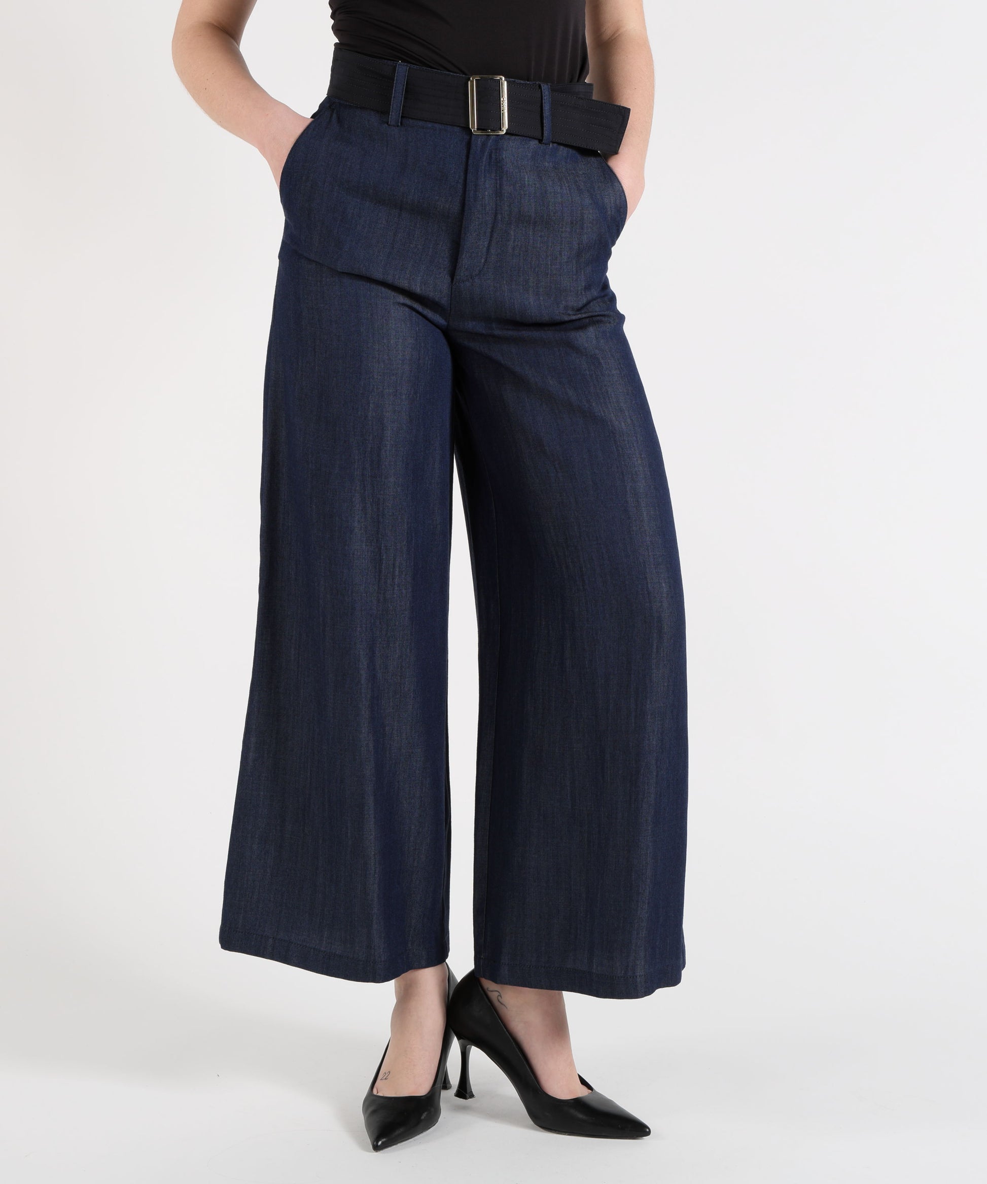 Jeans LIUJO denim Pantalone Palazzo Donna Effetto Denim Denim | LIUJO denim