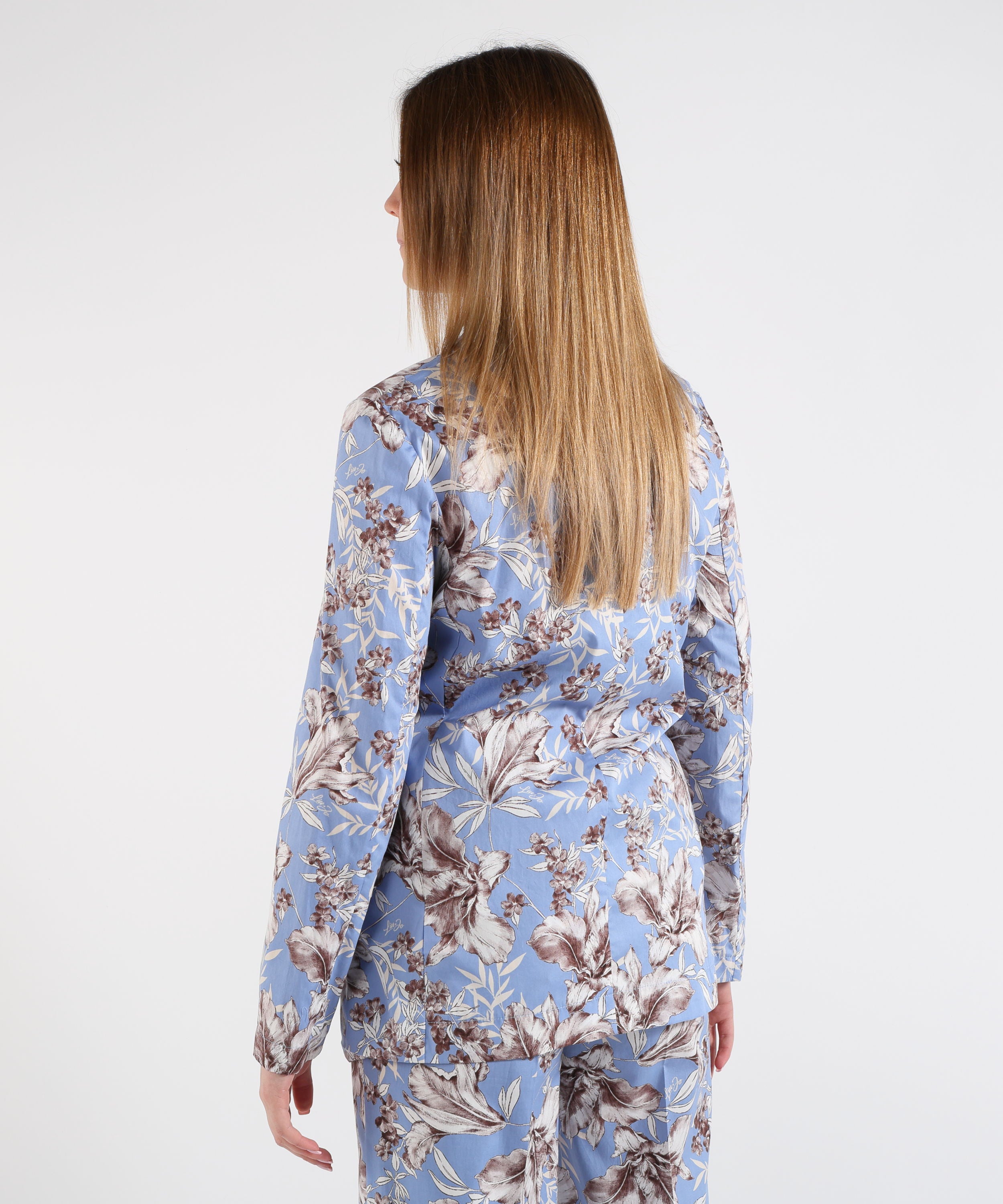 LIUJO WHITE Blazer Monopetto Morbido Donna a Fantasia Floreale