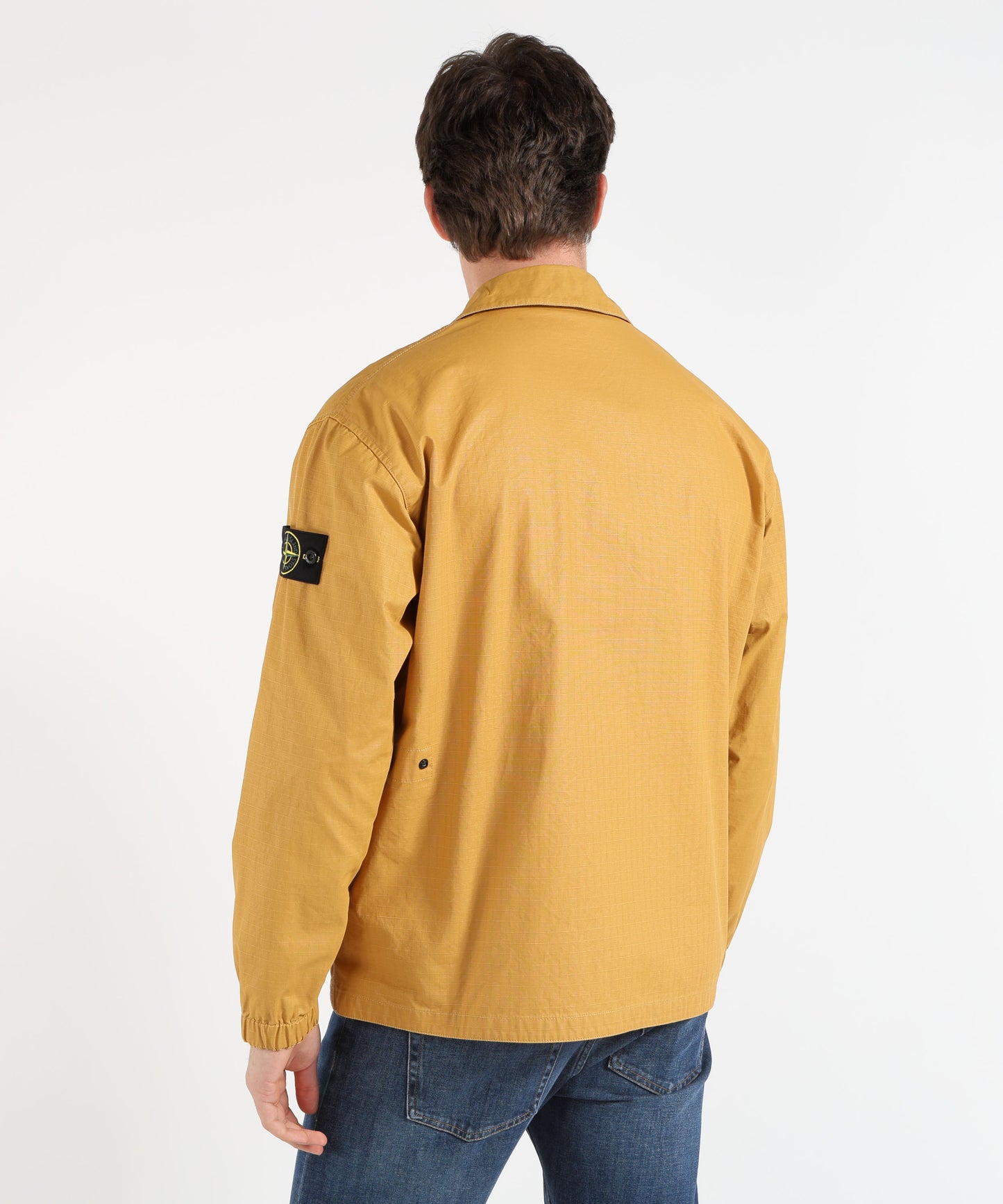 STONE ISLAND DOUBLE-COATED COTTON RIPSTOP - Overshirt vestibilità comfort con tasche