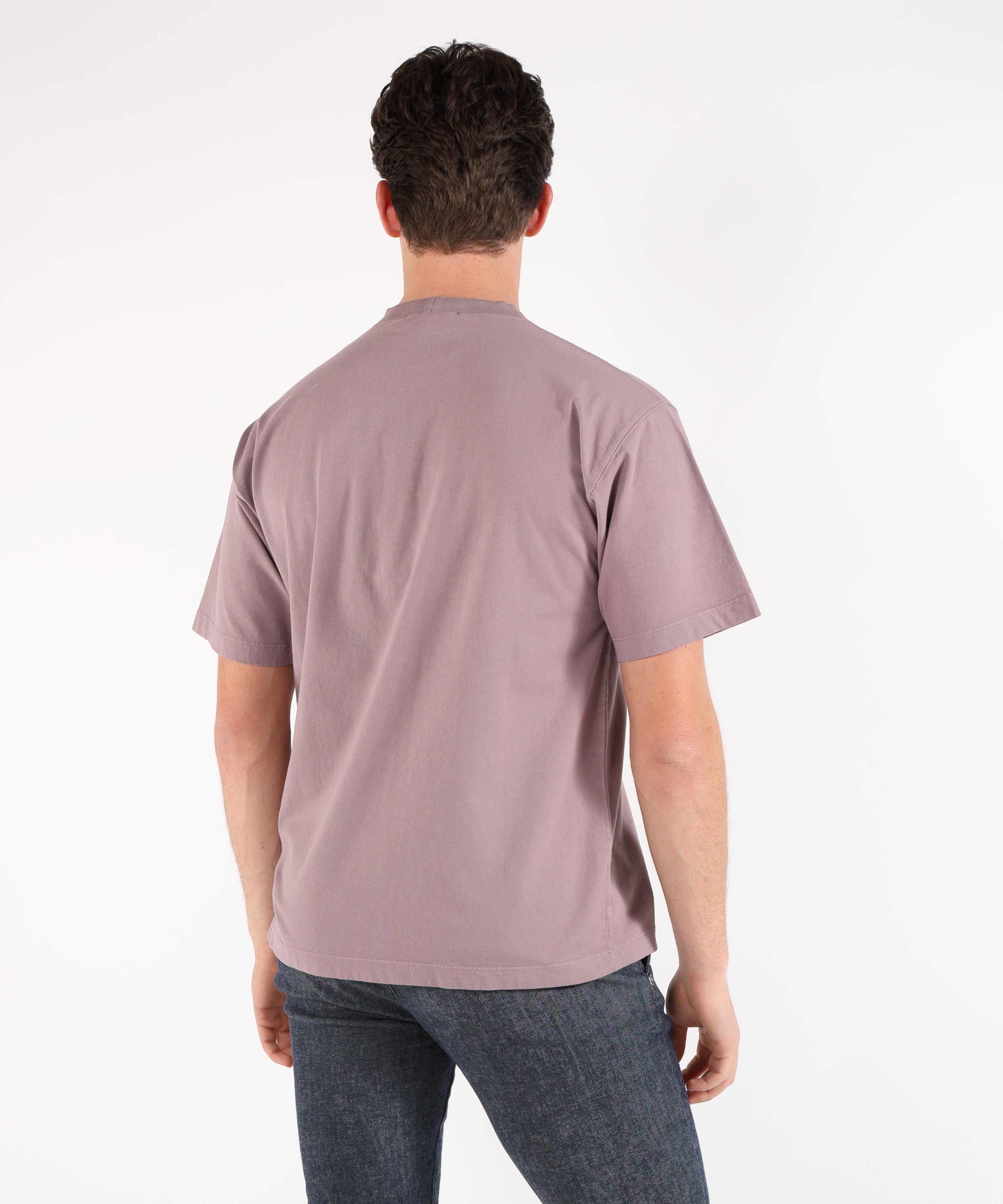 T-shirt STONE ISLAND COMBED ORGANIC COTTON JERSEY - T-shirt vestibilità regular con patch Compass Viola/grigio | STONE ISLAND