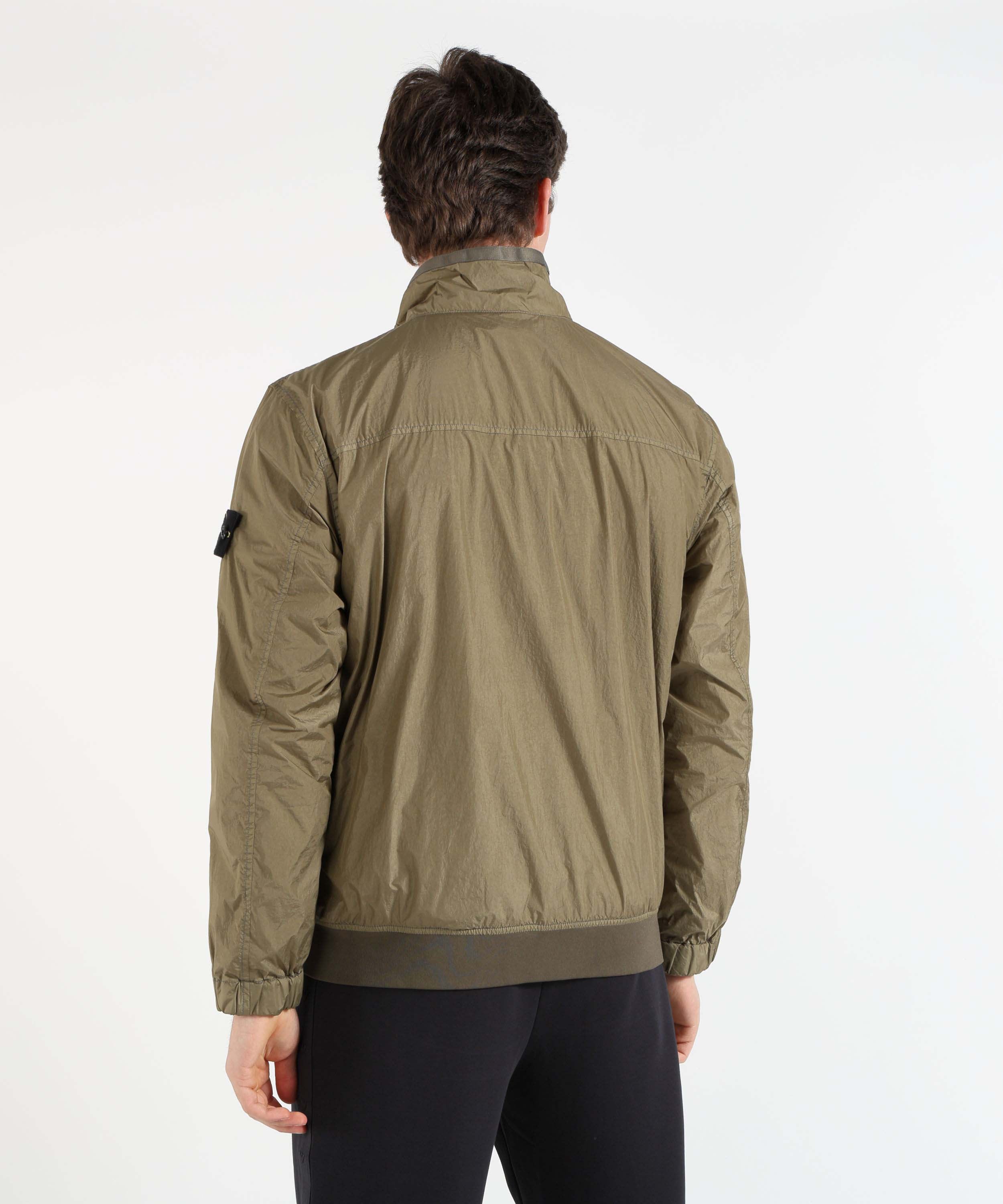 Giacche STONE ISLAND STRETCH ORGANIC COTTON TWILL - Giacca con cappuccio e antigoccia Militare | STONE ISLAND