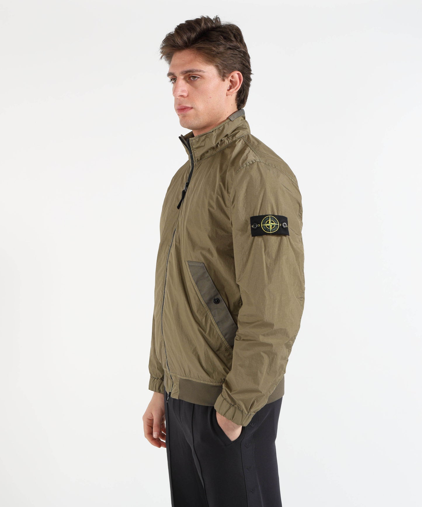 STONE ISLAND STRETCH ORGANIC COTTON TWILL - Giacca con cappuccio e antigoccia