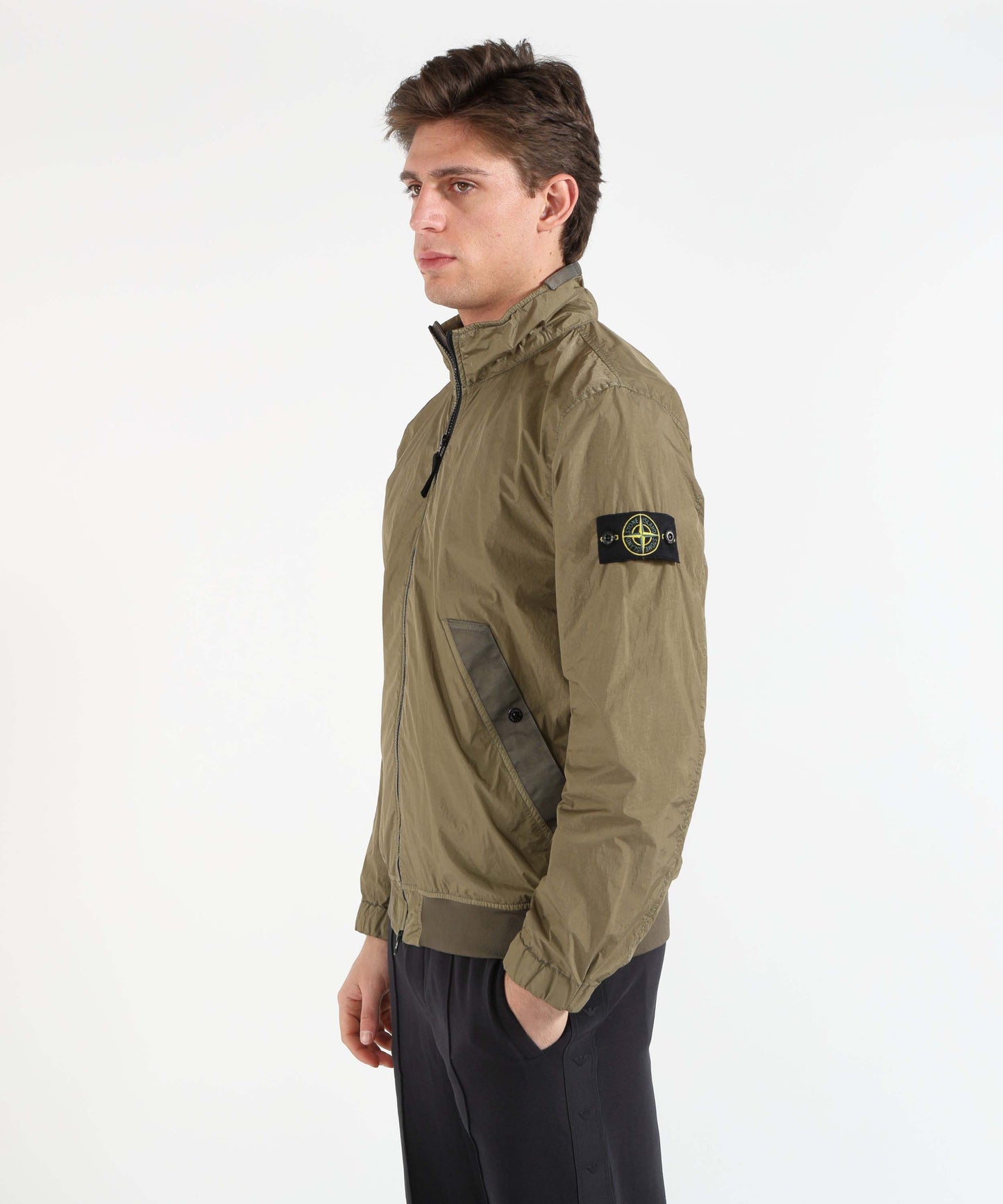 STONE ISLAND STRETCH ORGANIC COTTON TWILL - Giacca con cappuccio e antigoccia