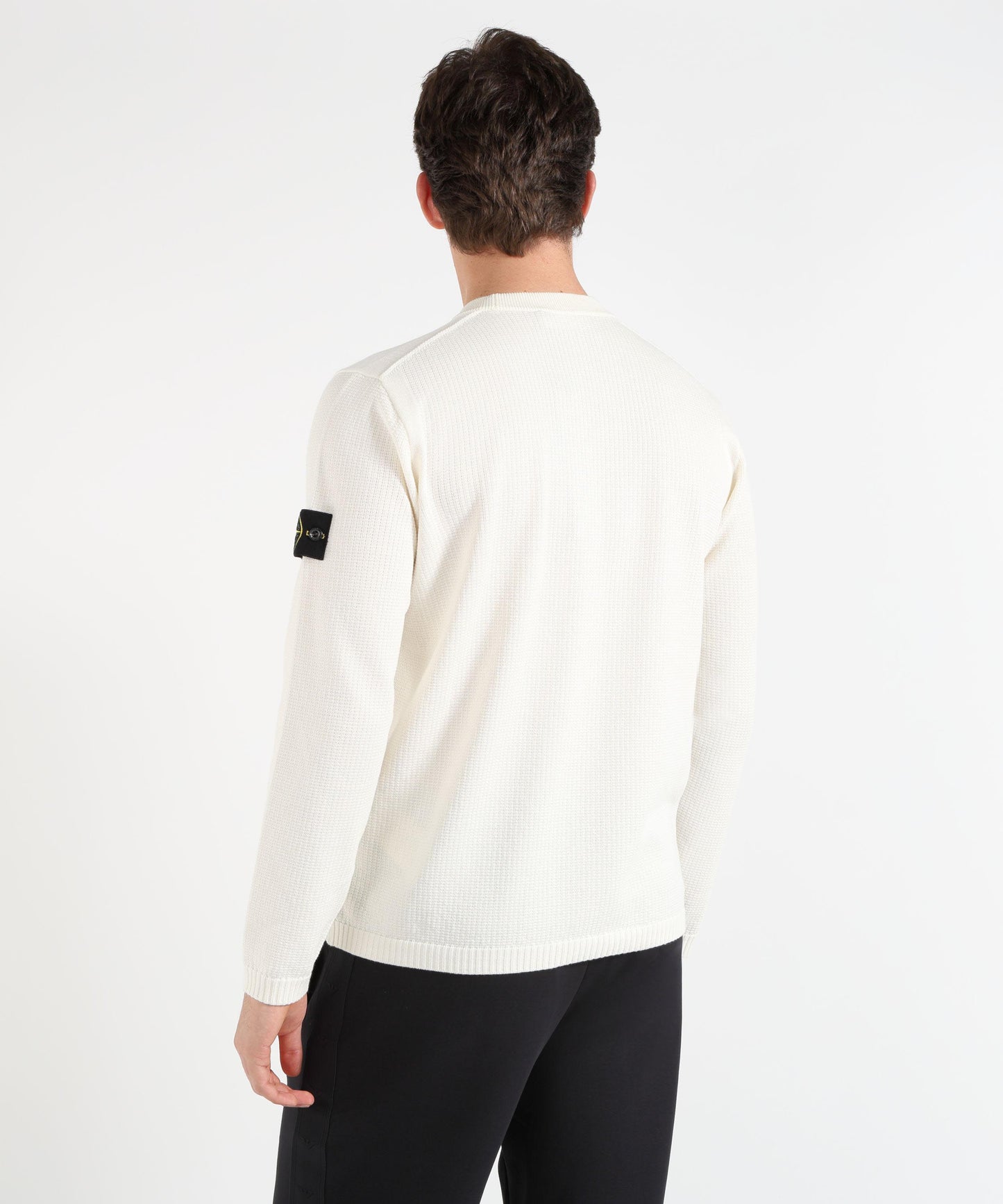 STONE ISLAND MICRO STITCH SOFT ORGANIC COTTON - Maglione girocollo vestibilità loose a costine