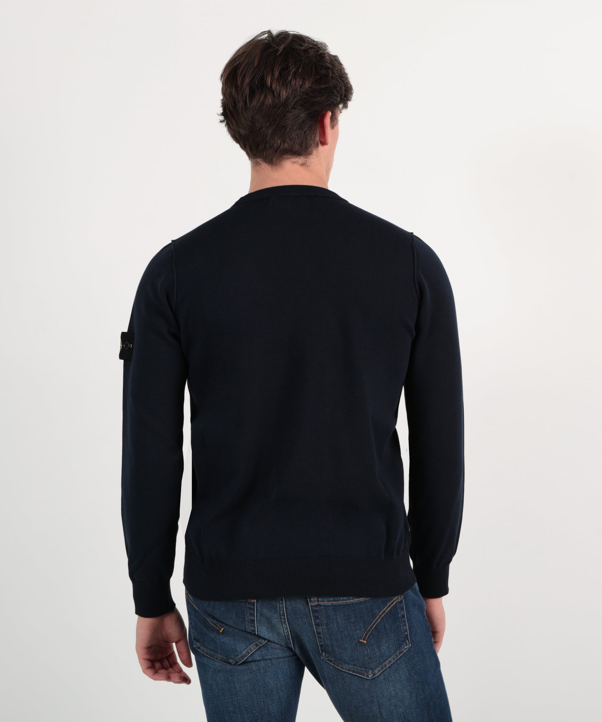 Maglie STONE ISLAND Maglia girocollo con dettaglio piccolo rotolo Navy | STONE ISLAND