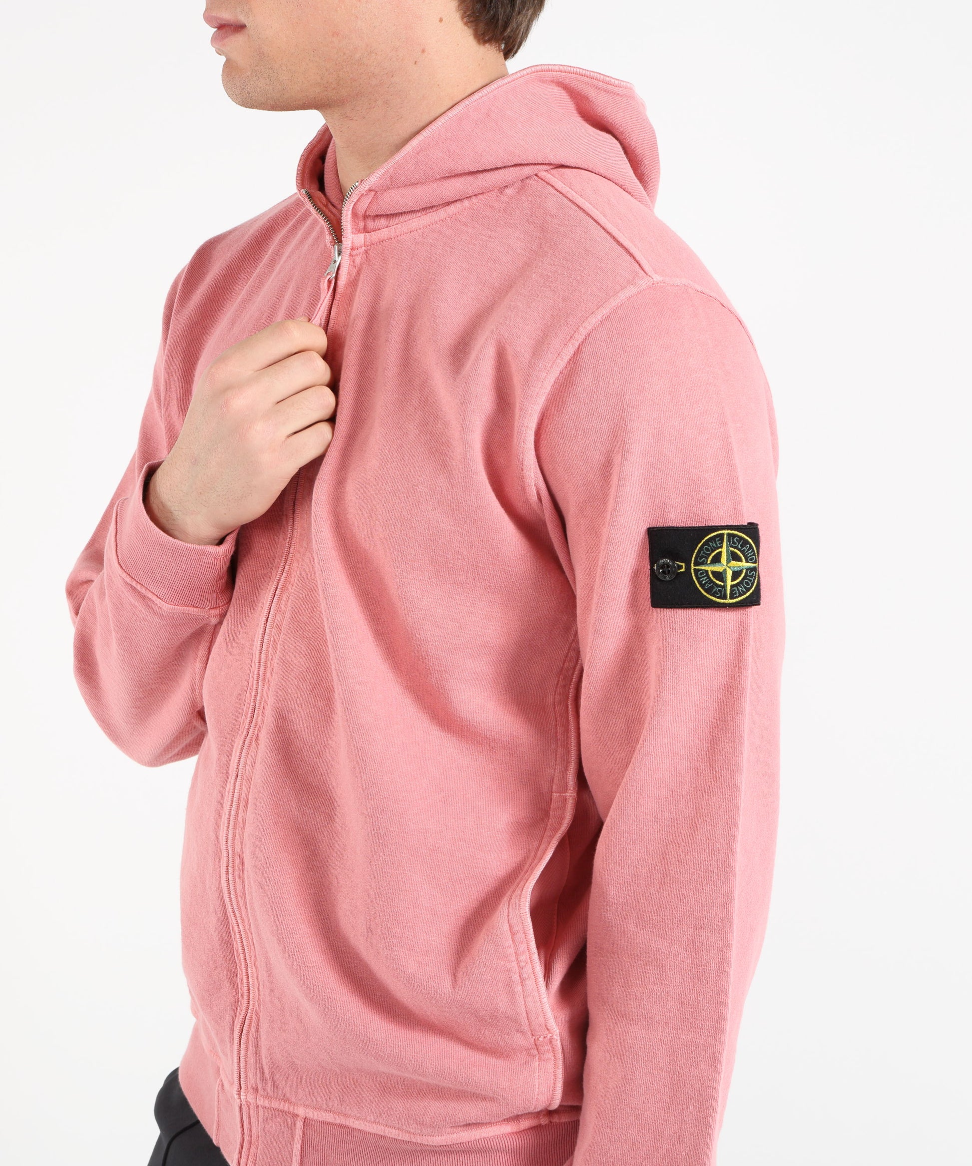 Sweatshirts STONE ISLAND MALFILÉ FLEECE 'OLD' EFFECT Oleandro | STONE ISLAND