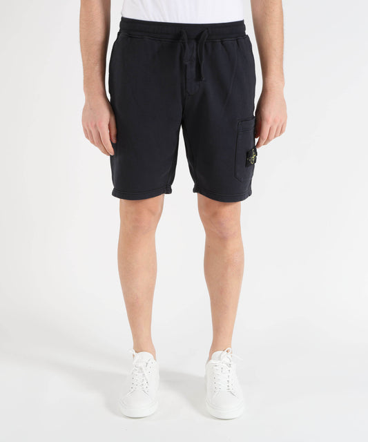 STONE ISLAND ORGANIC COTTON FLEECE - Bermuda vestibilità regular con vita elasticizzata