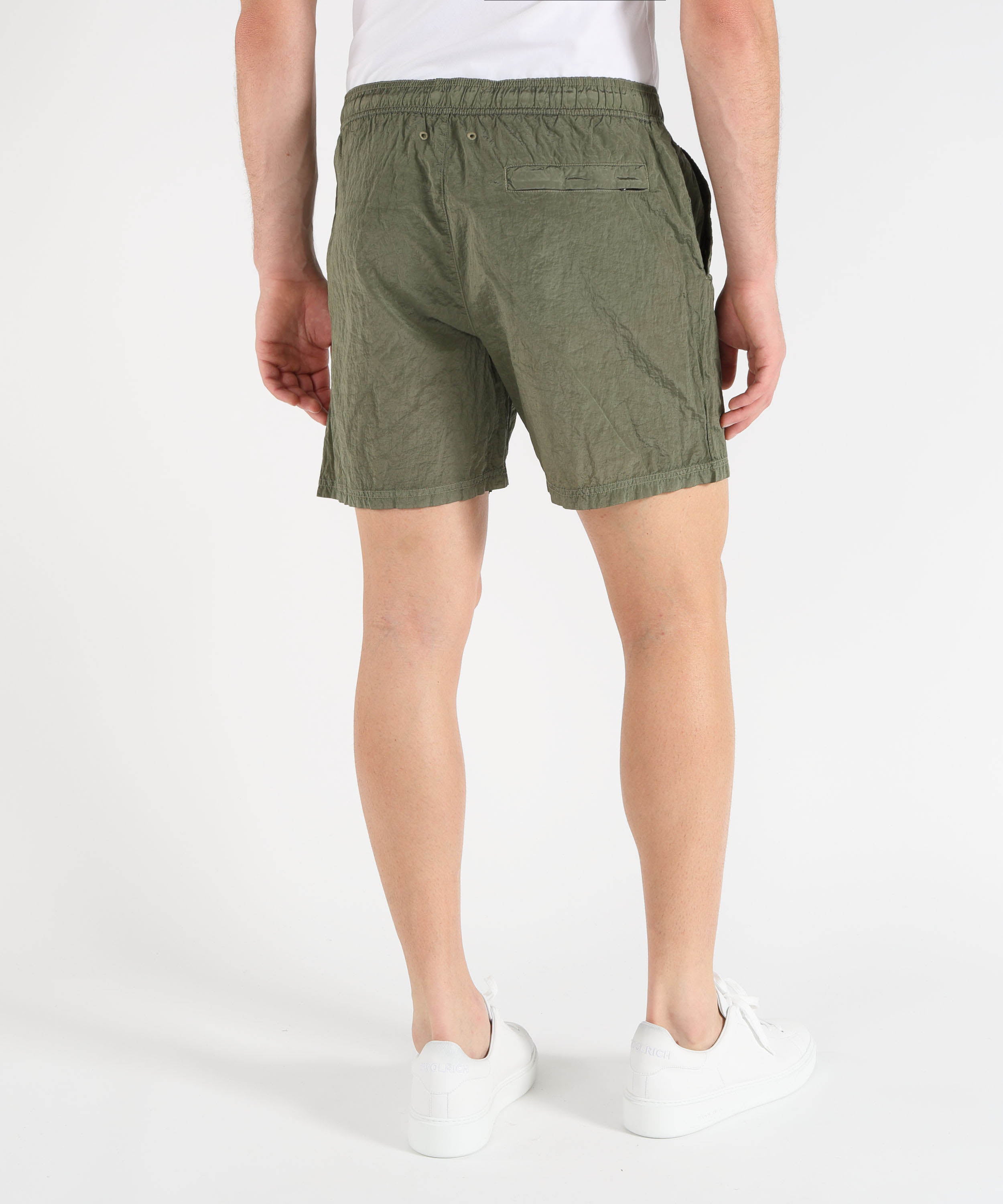 Costumi STONE ISLAND NYLON METAL IN ECONYL® - Pantaloncini da bagno media lunghezza regular con tasche Militare | STONE ISLAND