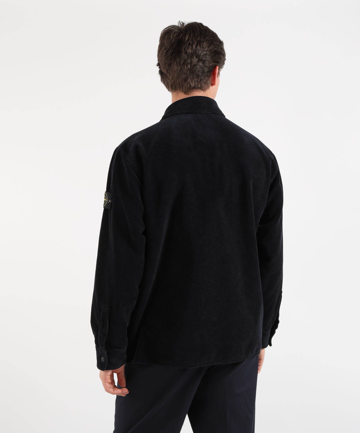 STONE ISLAND Overshirt vestibilità comfort con tasche e automatici