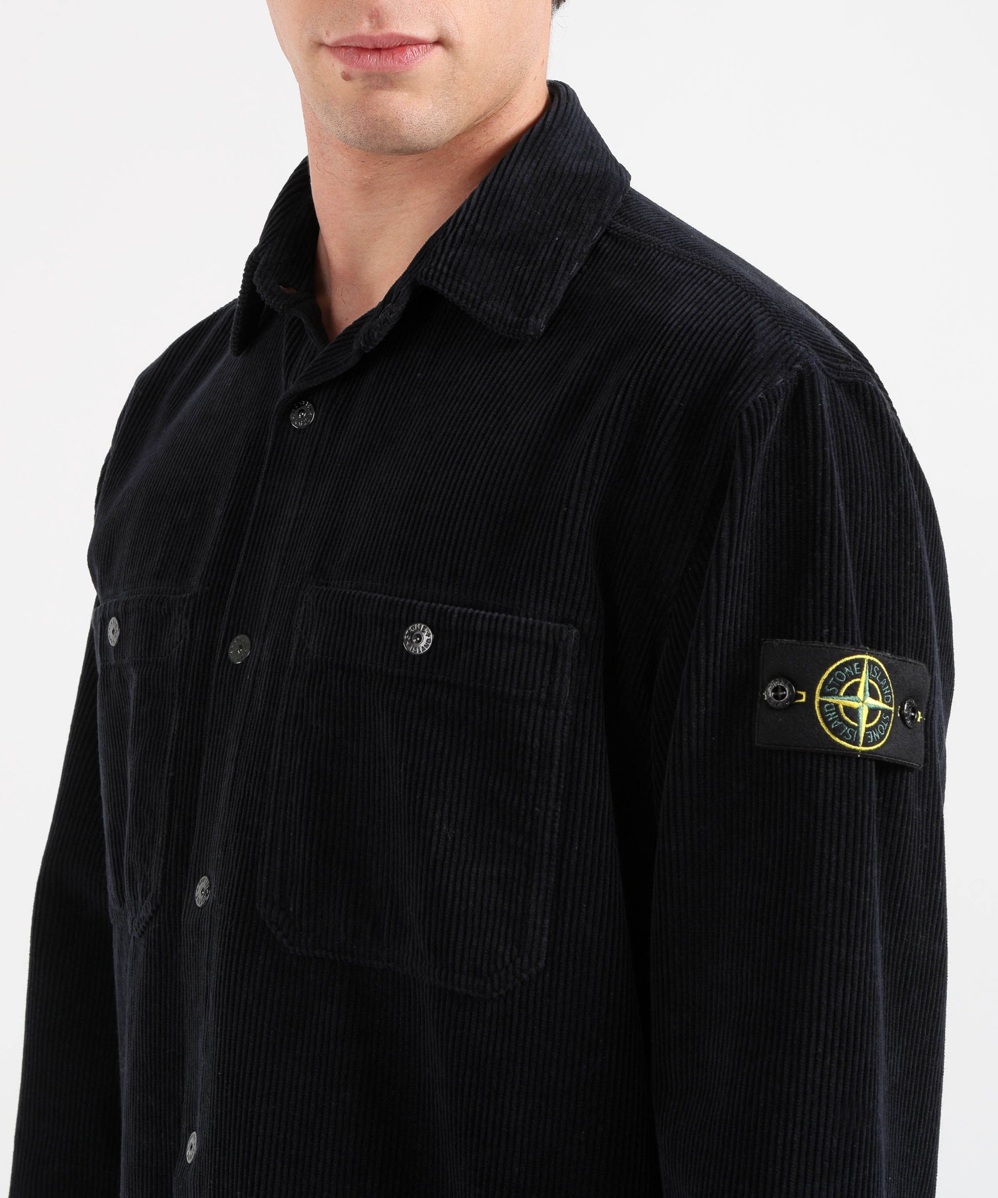 Camicie STONE ISLAND Overshirt vestibilità comfort con tasche e automatici Blu | STONE ISLAND
