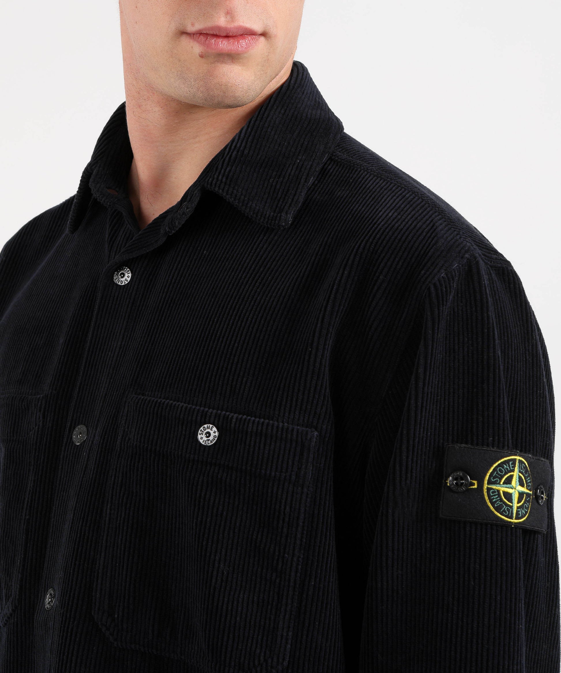 Camicie STONE ISLAND Overshirt vestibilità comfort con tasche e automatici Blu | STONE ISLAND