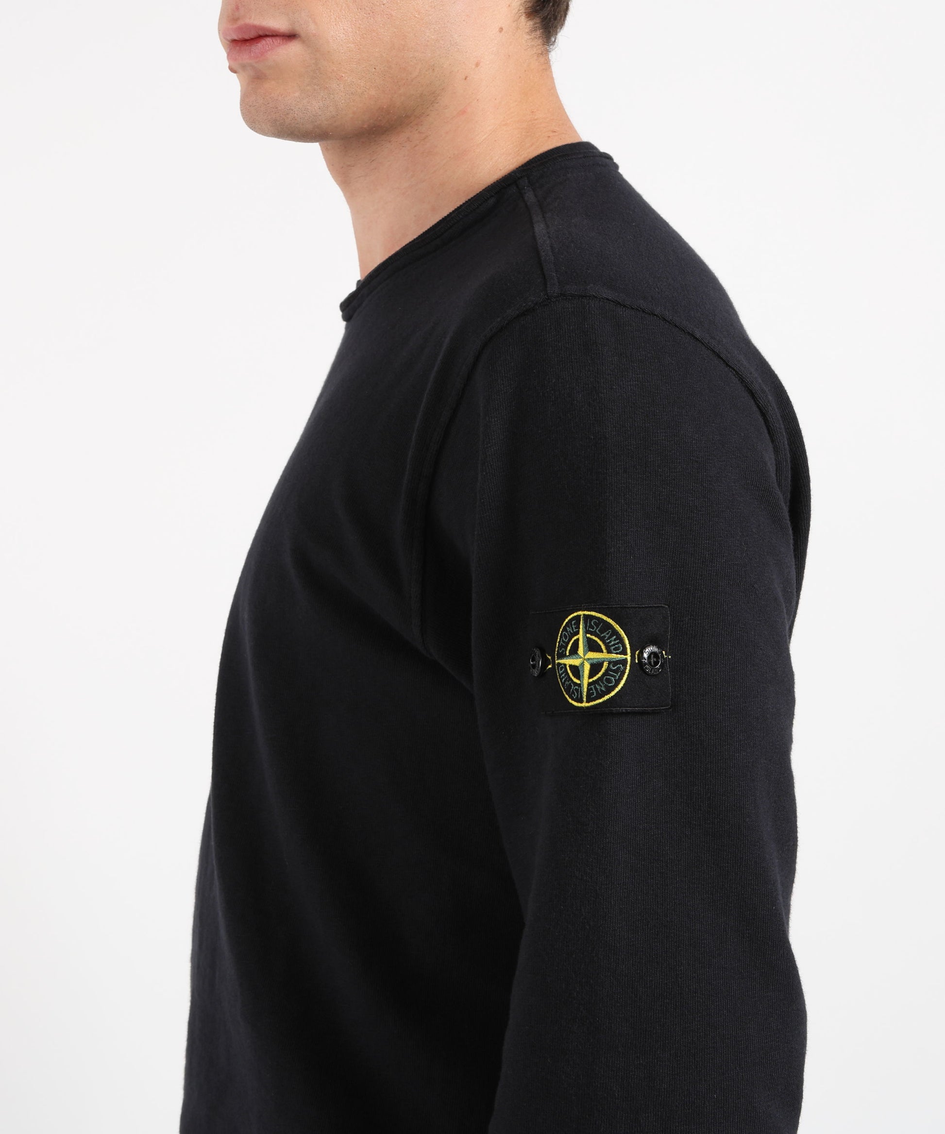 Sweatshirts STONE ISLAND MALFILÉ FLEECE 'OLD' EFFECT Navy | STONE ISLAND