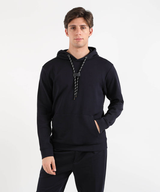 Felpe PAUL&amp;SHARK Felpa con Cappuccio e Tascone Frontale con Dettaglio Logo Blu | PAUL&SHARK