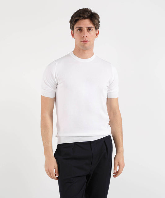 GRAN SASSO Maglia Girocollo Manica Corta con Finta Molla