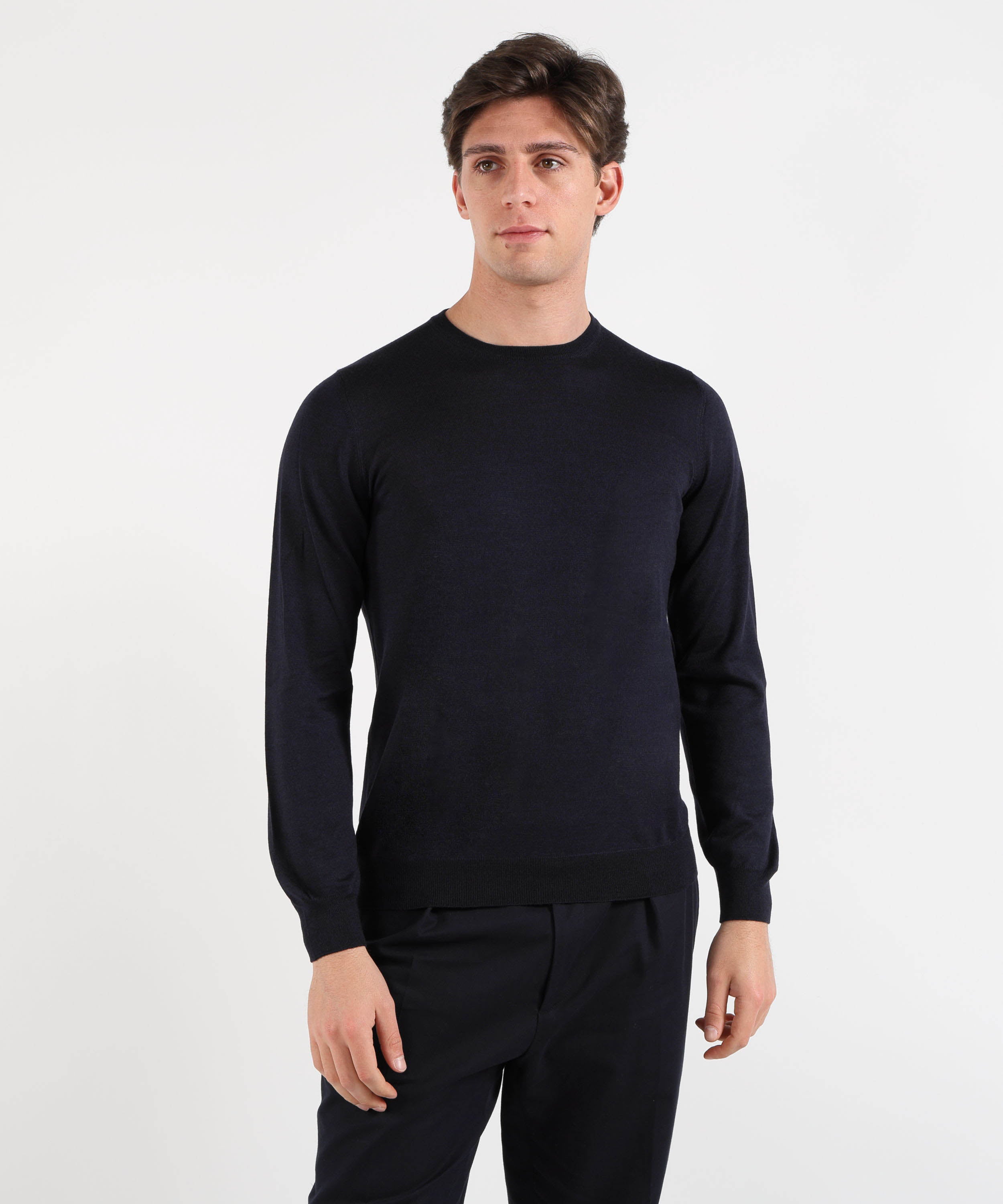 GRAN SASSO Maglia Girocollo Manica Lunga con Finta Molla