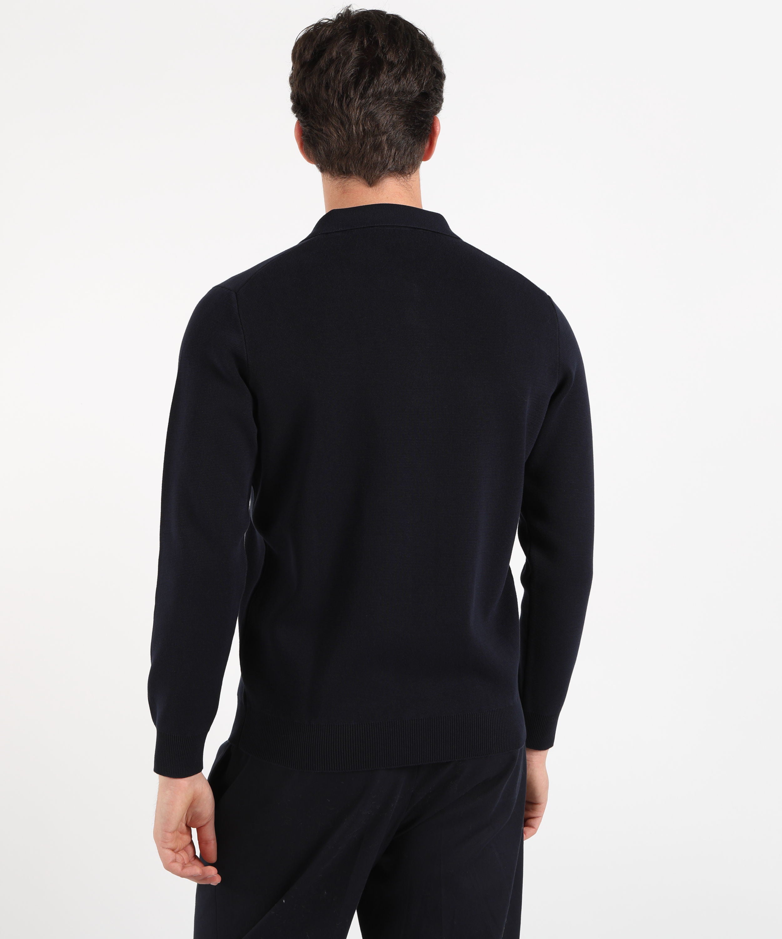 Giacche FILIPPO DE LAURENTIIS Blouson in crepe cotton con doppia tasca Navy | FILIPPO DE LAURENTIIS