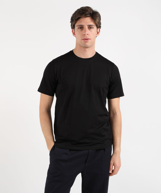 T-shirt HERNO T-SHIRT IN SUPERFINE COTTON STRETCH Nero | HERNO