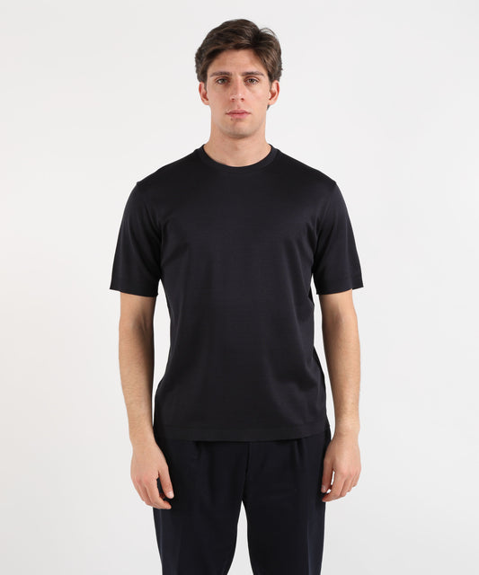 T-shirt HERNO T-shirt in jersey knit effect Blu | HERNO