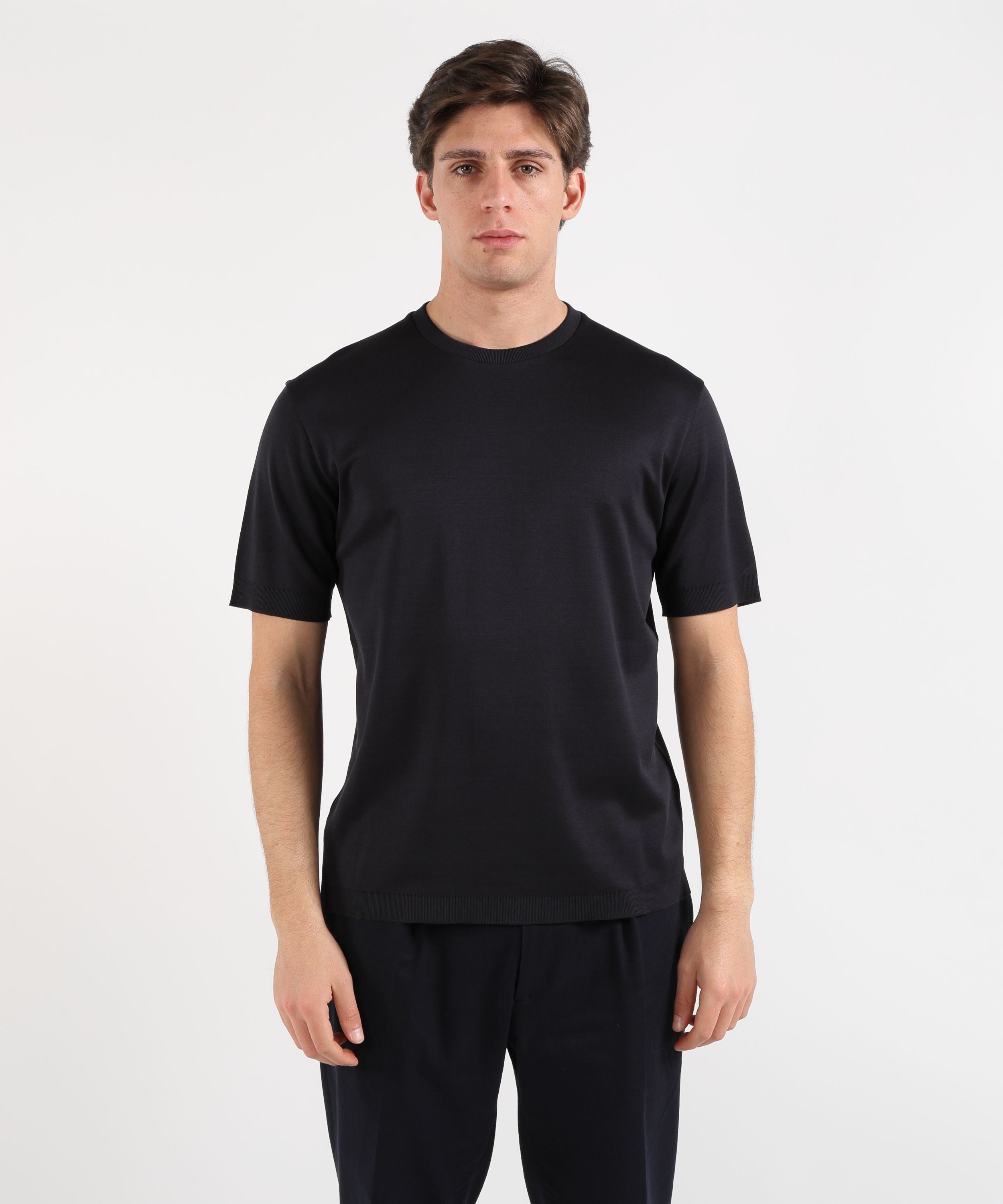 T-shirt HERNO T-shirt in jersey knit effect Blu | HERNO