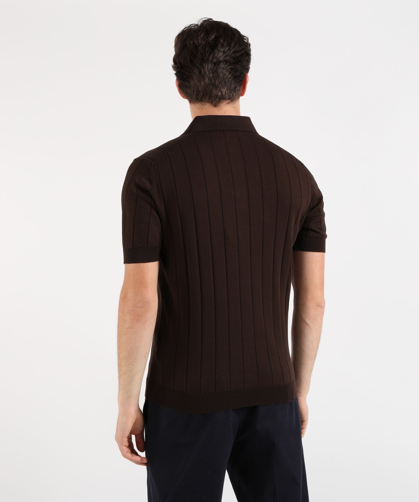 FILIPPO DE LAURENTIIS Short-sleeve polo with buttons and spring-effect cuffs