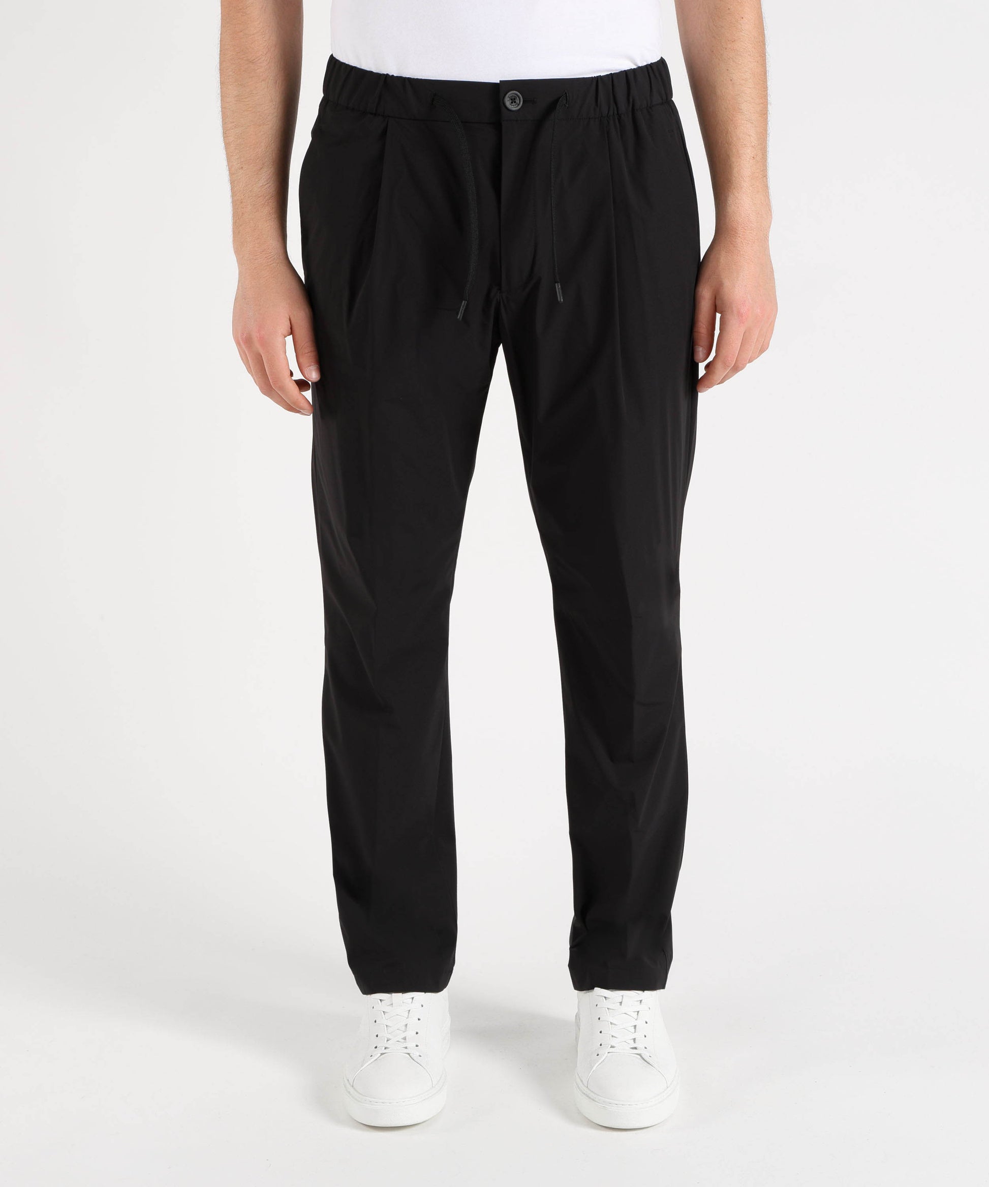 Trousers HERNO Men’s stretch nylon trousers Nero | HERNO