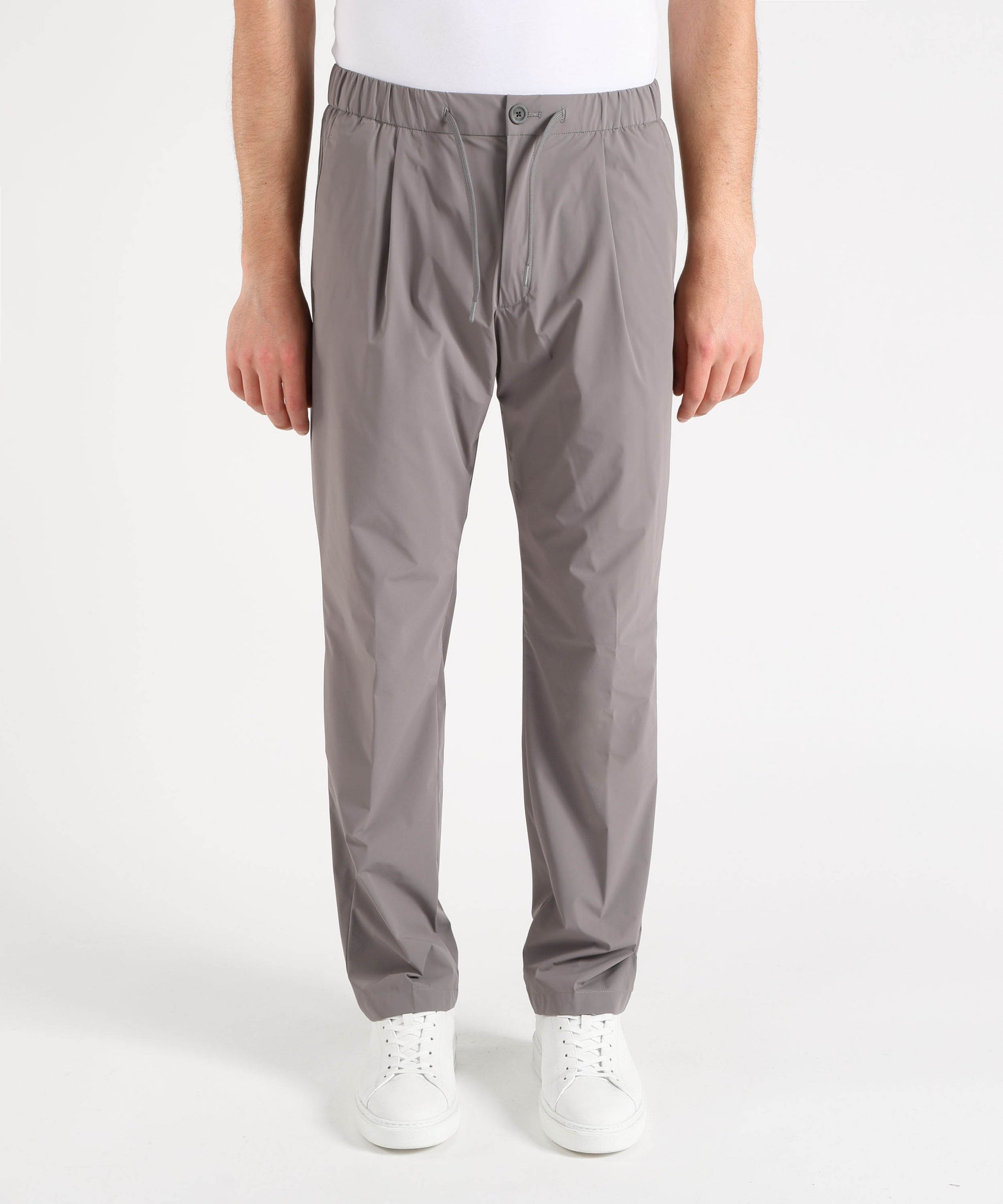 Trousers HERNO Men’s stretch nylon trousers Grigio medio | HERNO