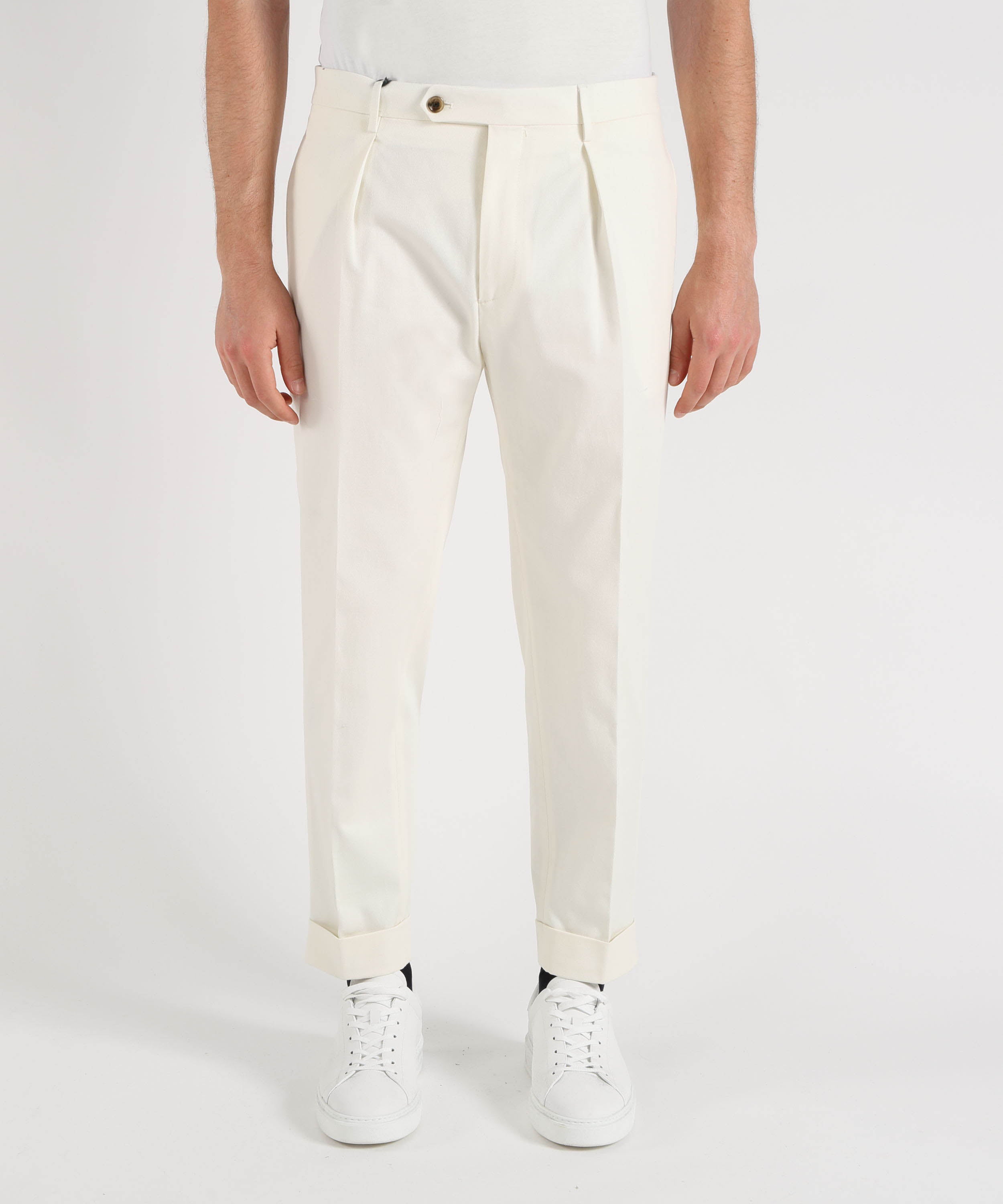 Trousers BERWICH Chiaia model chino trousers Bianco | BERWICH
