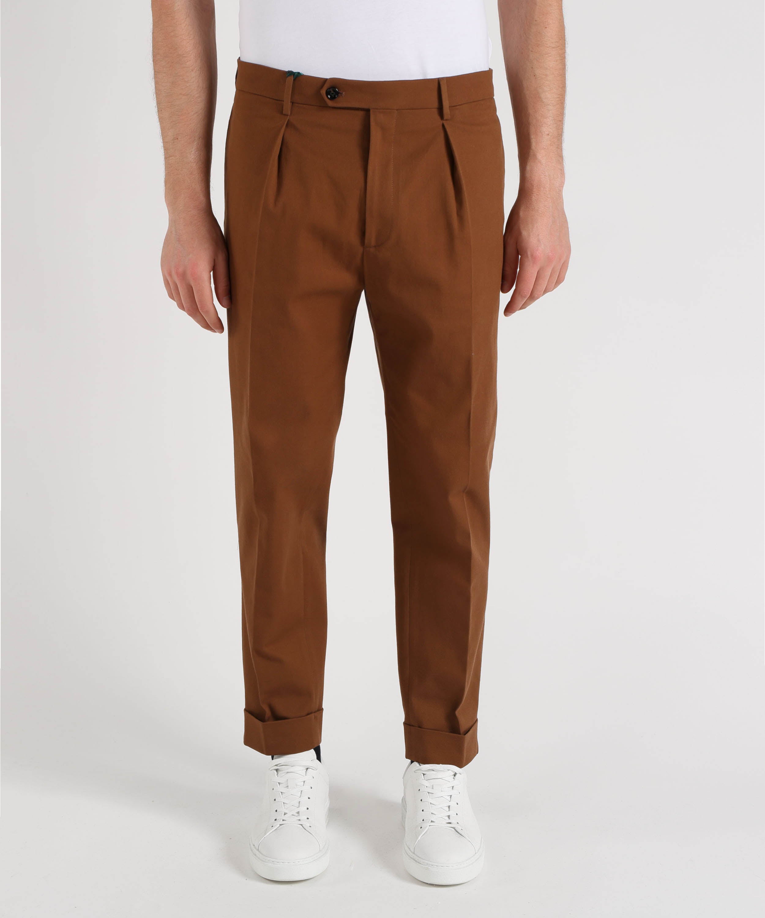 Trousers BERWICH Chiaia model chino trousers Tabacco | BERWICH