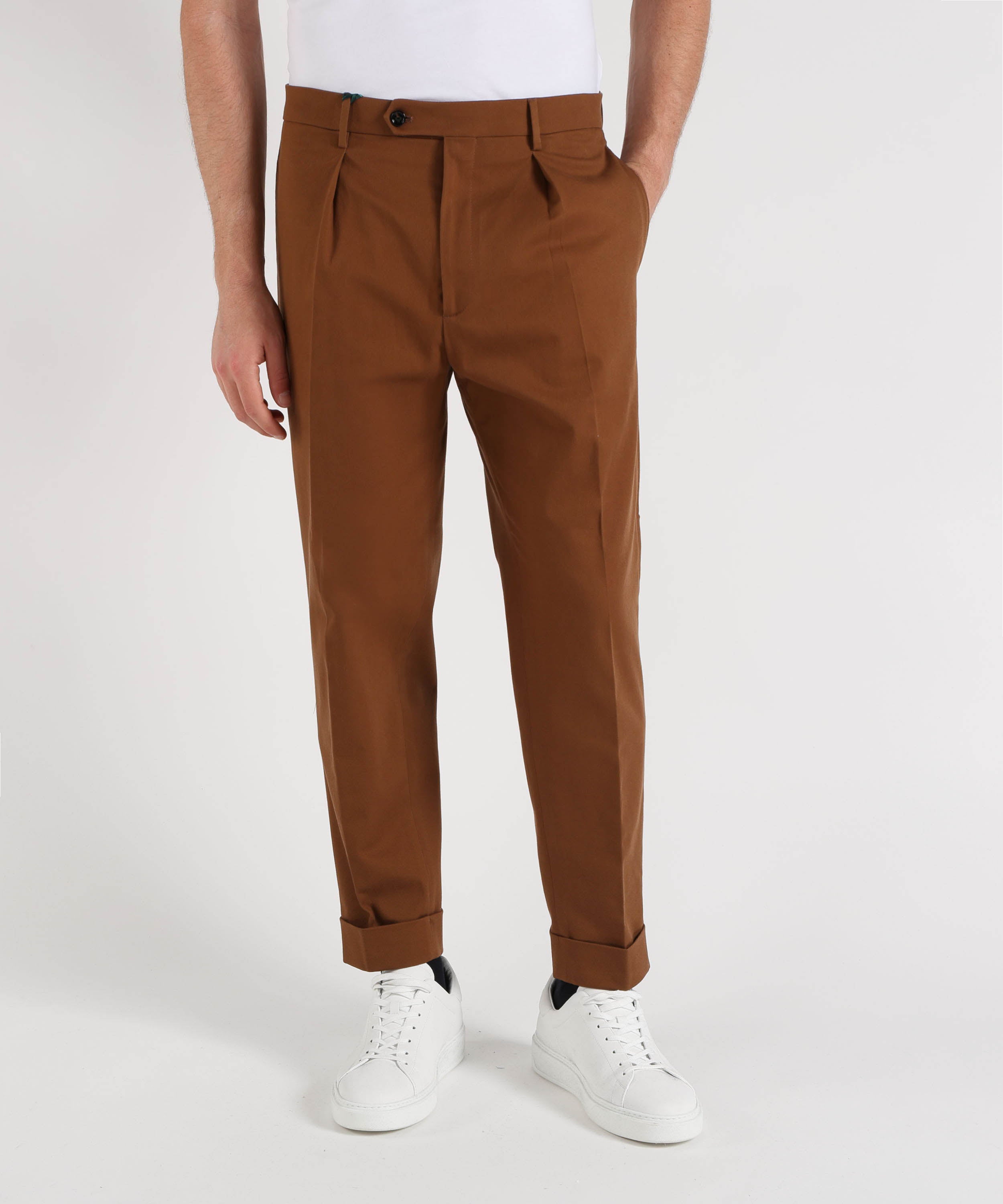 Trousers BERWICH Chiaia model chino trousers Tabacco | BERWICH