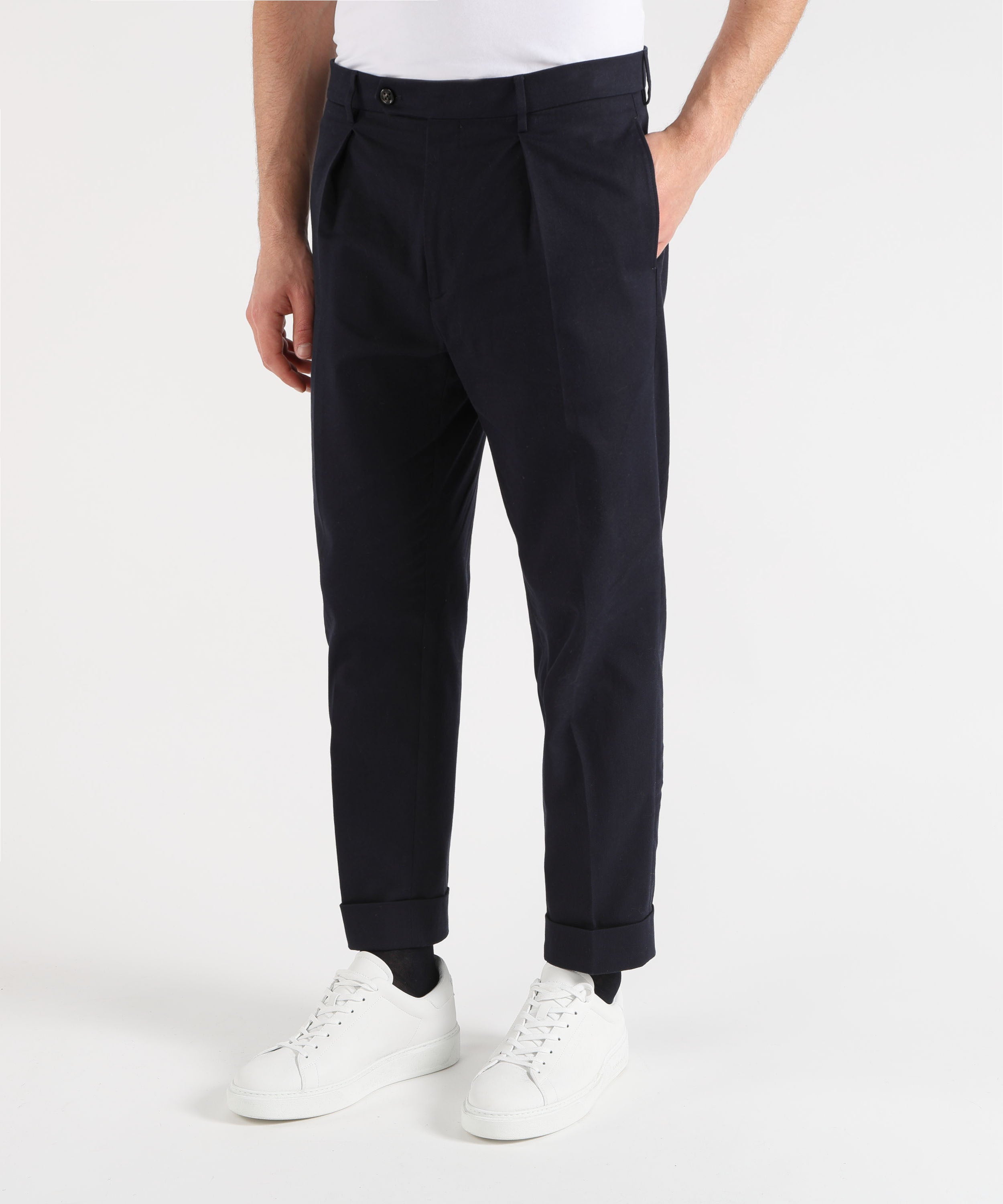 Pantaloni BERWICH Pantalone Chino Modello Chiaia Navy | BERWICH