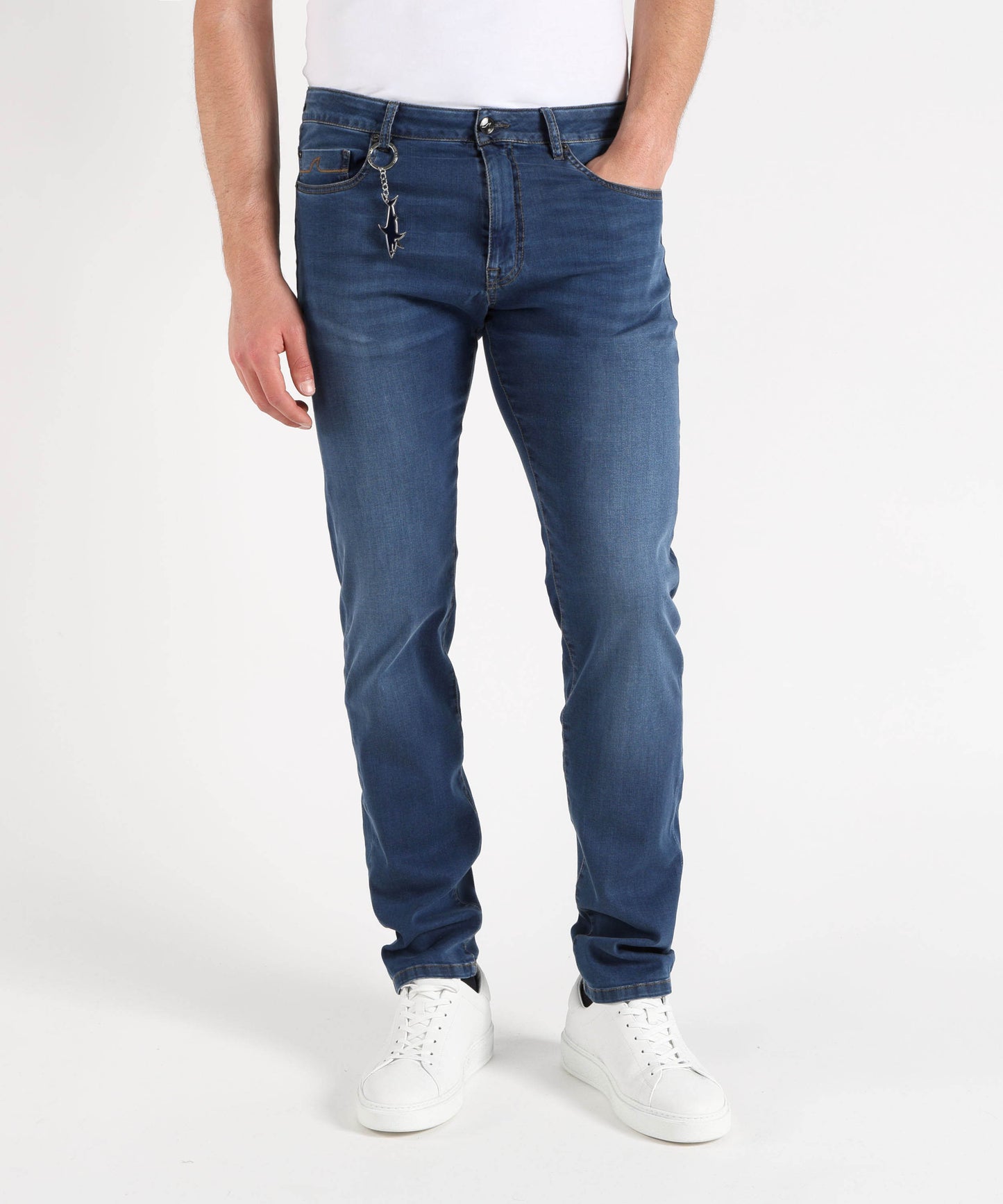 PAUL&SHARK Jeans Uomo Cinque Tasche in Denim Washed 7 Oz