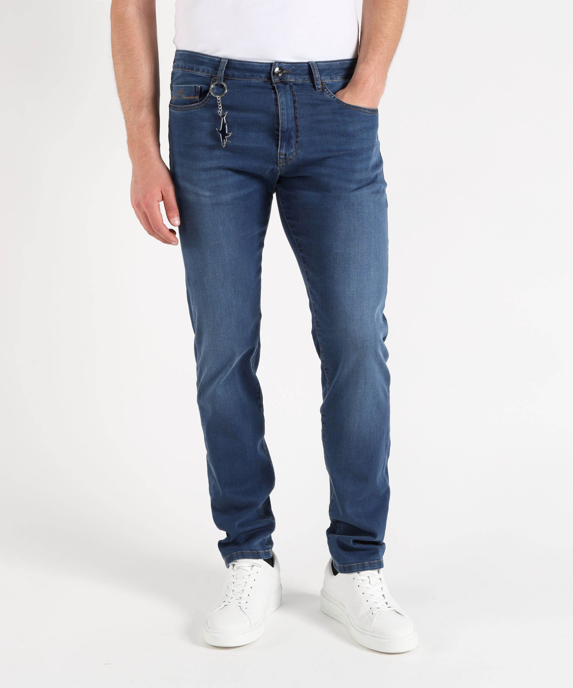Jeans PAUL&amp;SHARK Jeans Uomo Cinque Tasche in Denim Washed 7 Oz Denim | PAUL&SHARK