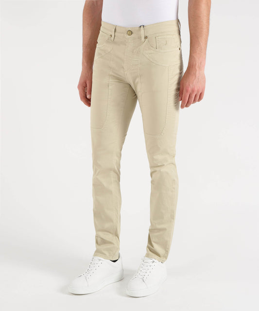 Pantaloni JECKERSON john 5 tasche toppa slim Beige chiaro | JECKERSON