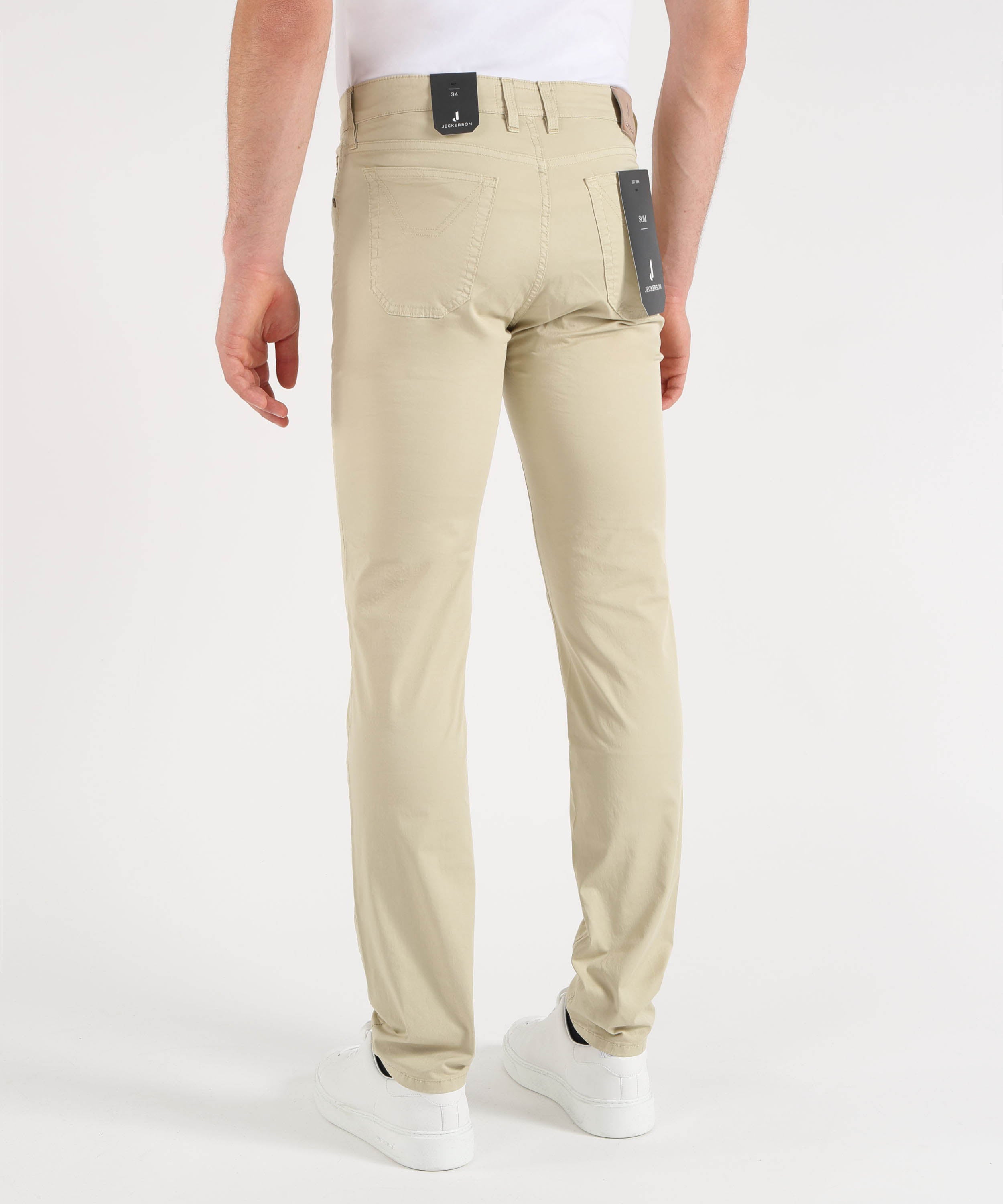 Pantaloni JECKERSON john 5 tasche toppa slim Beige chiaro | JECKERSON