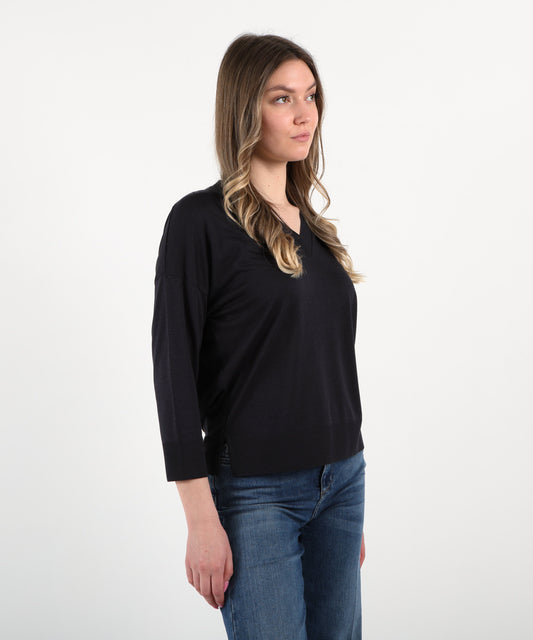Maglie HERNO Maglia scollo a V Blu | HERNO