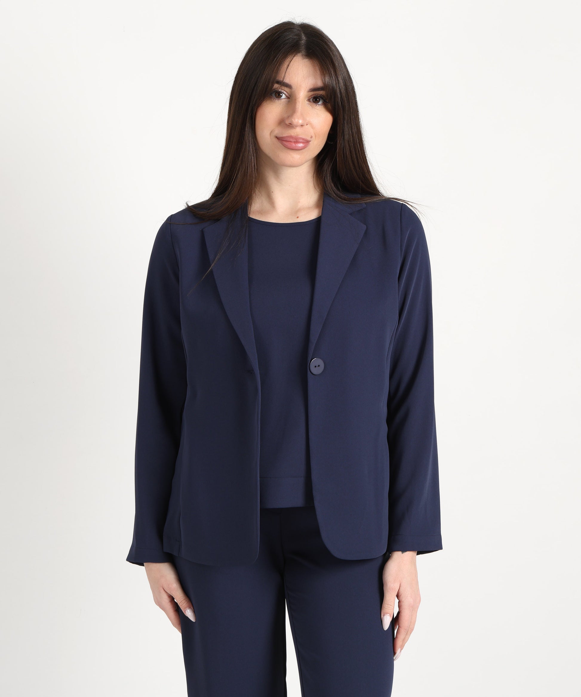 Blazers MAIDA MILA Soft Single-Breasted Blazer Blu navy | MAIDA MILA