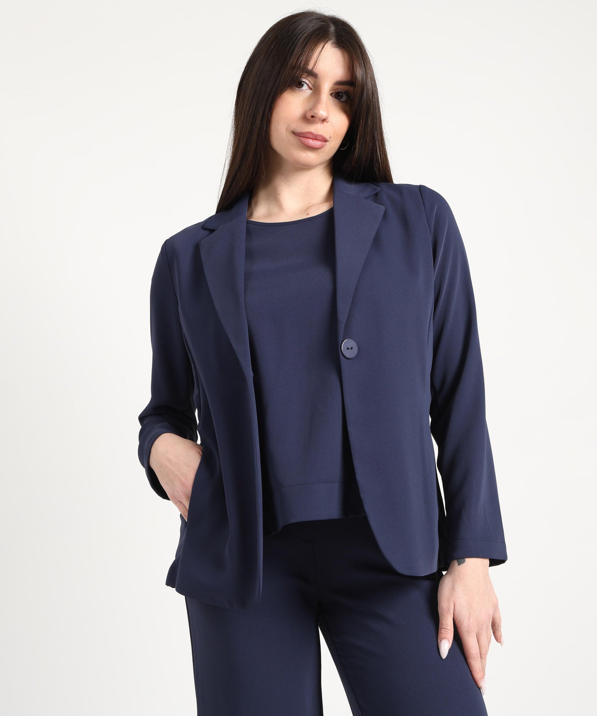 Blazers MAIDA MILA Soft Single-Breasted Blazer Blu navy | MAIDA MILA