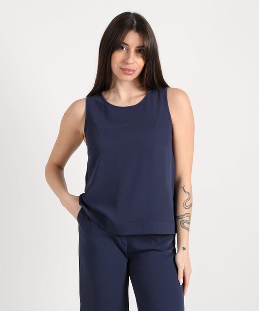 Tank tops MAIDA MILA Women’s Soft Tank Top with Button Closure Blu navy | MAIDA MILA