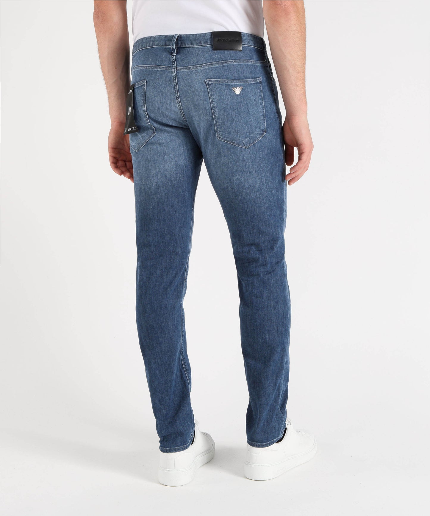 EMPORIO ARMANI J06 slim-fit jeans in 8 oz light-wash denim