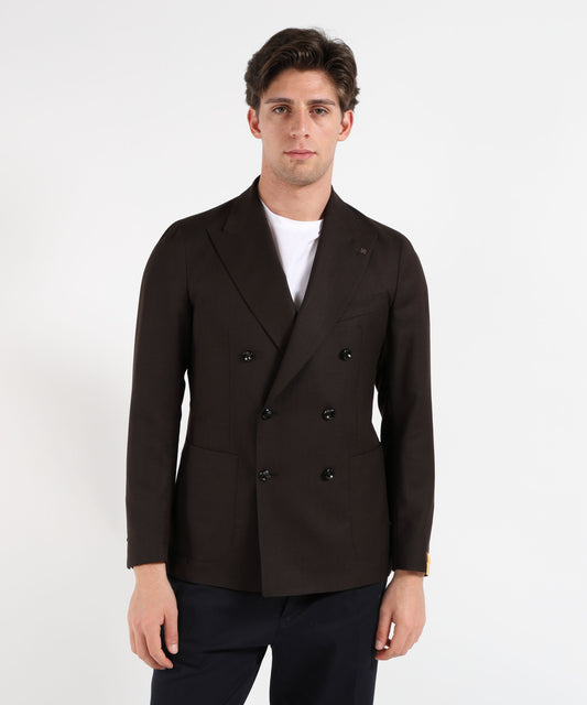 Giacche TAGLIATORE Giacca Sfoderata – Doppiopetto 6 Bottoni Moro | TAGLIATORE