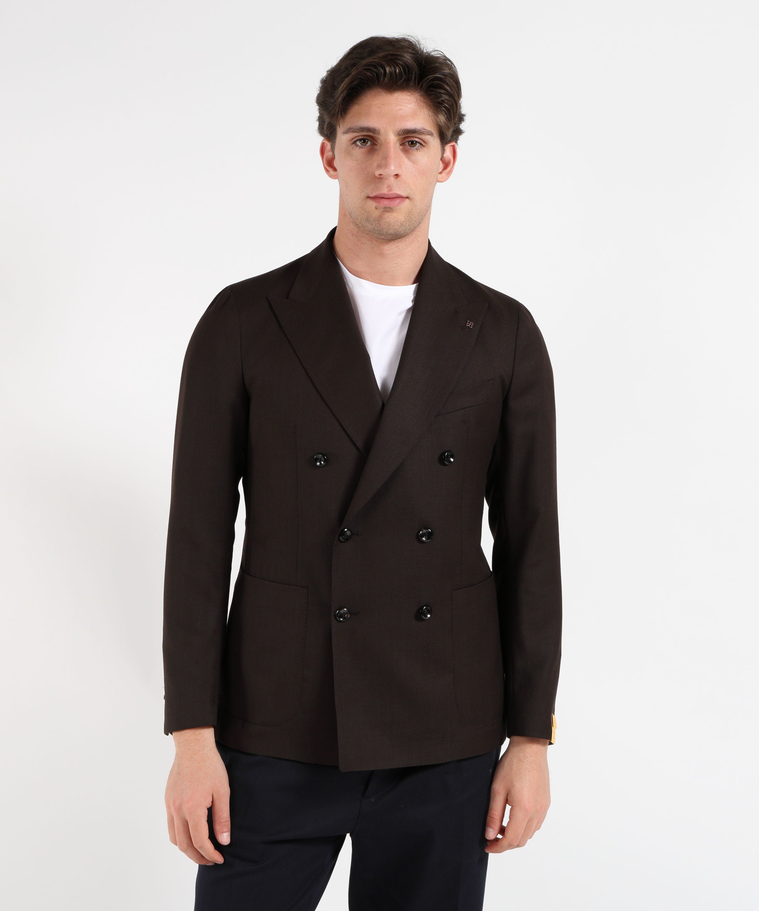 Giacche TAGLIATORE Giacca Sfoderata – Doppiopetto 6 Bottoni Moro | TAGLIATORE