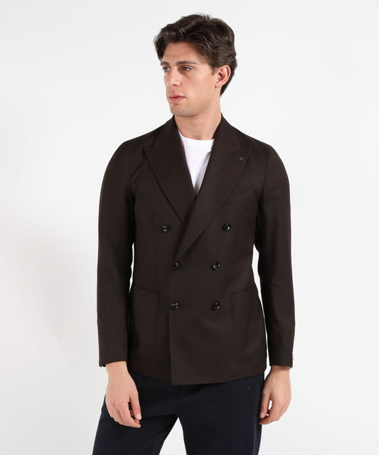 Giacche TAGLIATORE Giacca Sfoderata – Doppiopetto 6 Bottoni Moro | TAGLIATORE