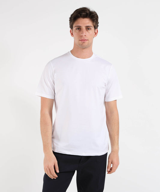 T-shirt HERNO T-SHIRT IN SUPERFINE COTTON STRETCH Bianco | HERNO