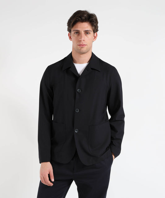 Giacche HERNO GIACCA IN LIGHT STRETCH WOOLY Blu | HERNO