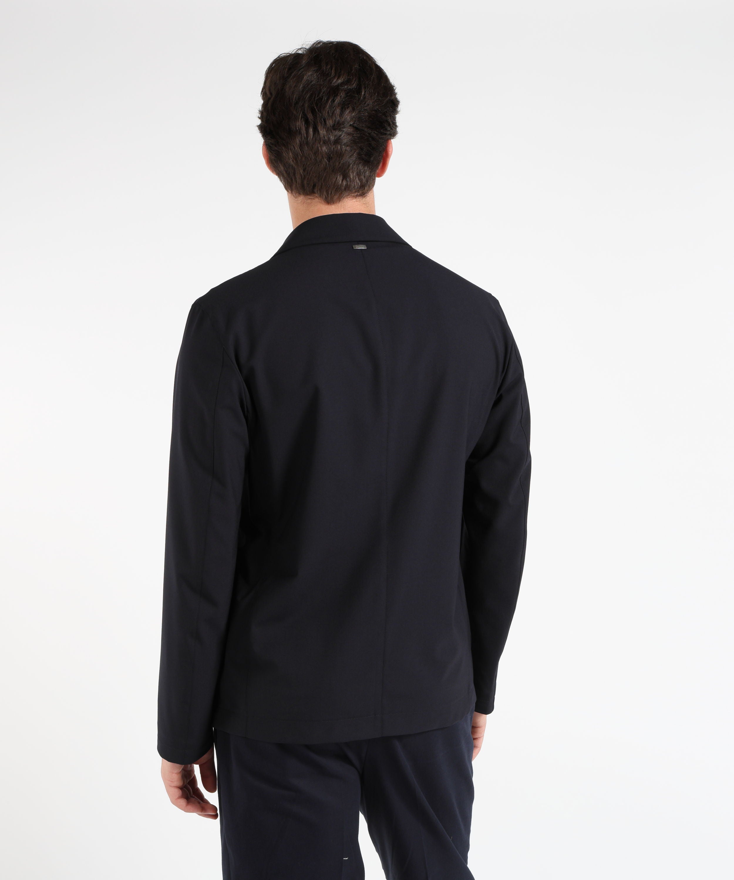 Giacche HERNO GIACCA IN LIGHT STRETCH WOOLY Blu | HERNO