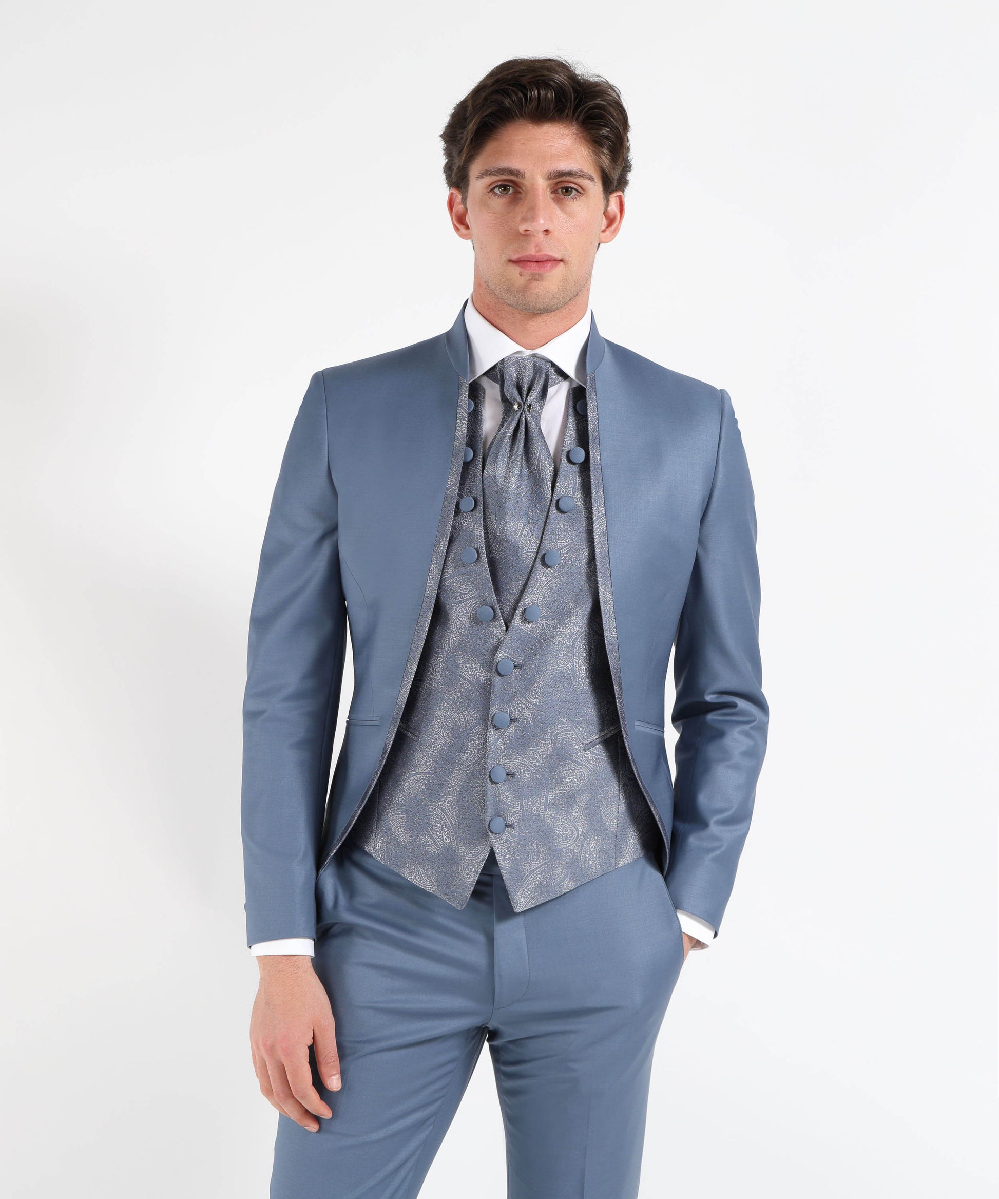 Outfits PIGNATELLI Men’s 4-piece suit – Modern Elegance Azzurro | PIGNATELLI