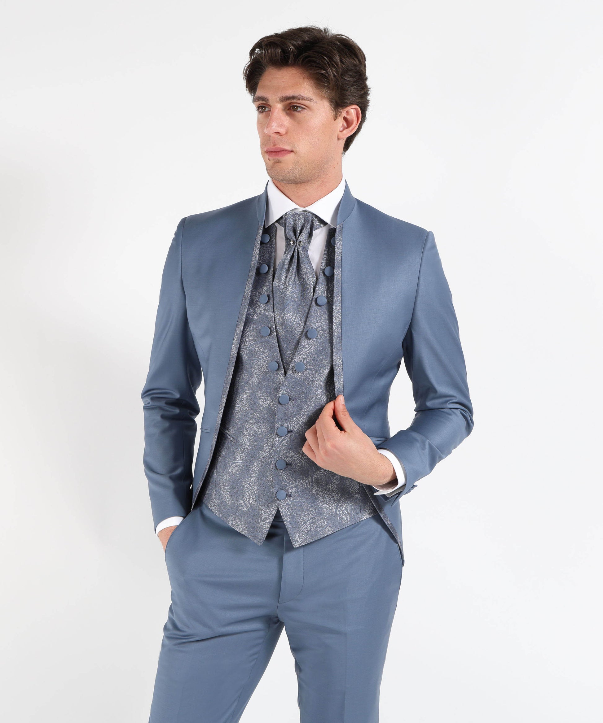Outfits PIGNATELLI Men’s 4-piece suit – Modern Elegance Azzurro | PIGNATELLI