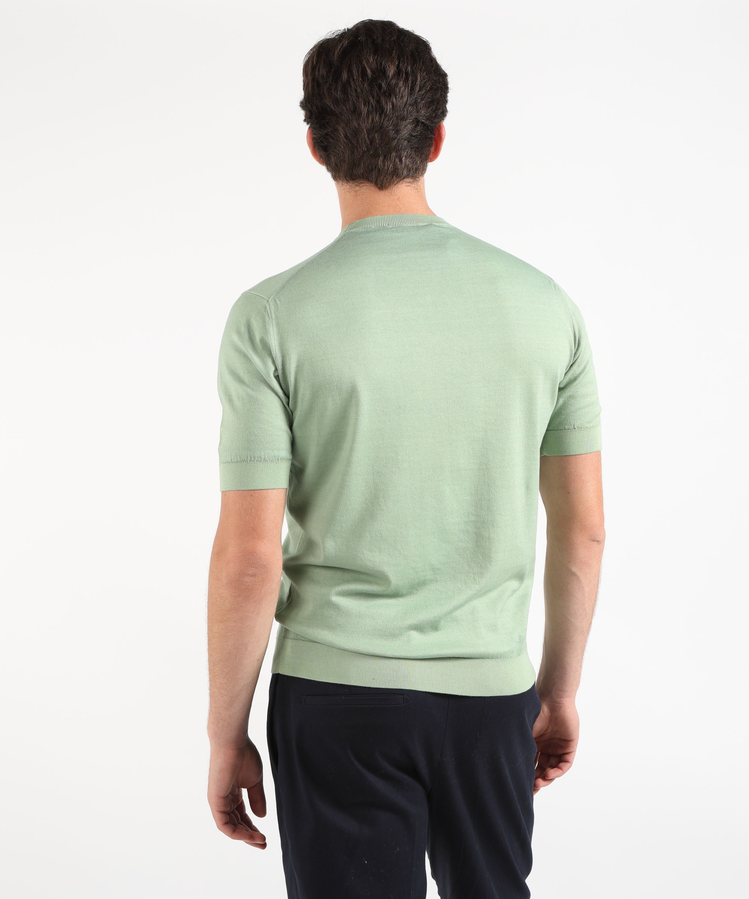 Maglie FILIPPO DE LAURENTIIS T-Shirt Uomo Mezza Manica – Sublime Cotton Verde | FILIPPO DE LAURENTIIS