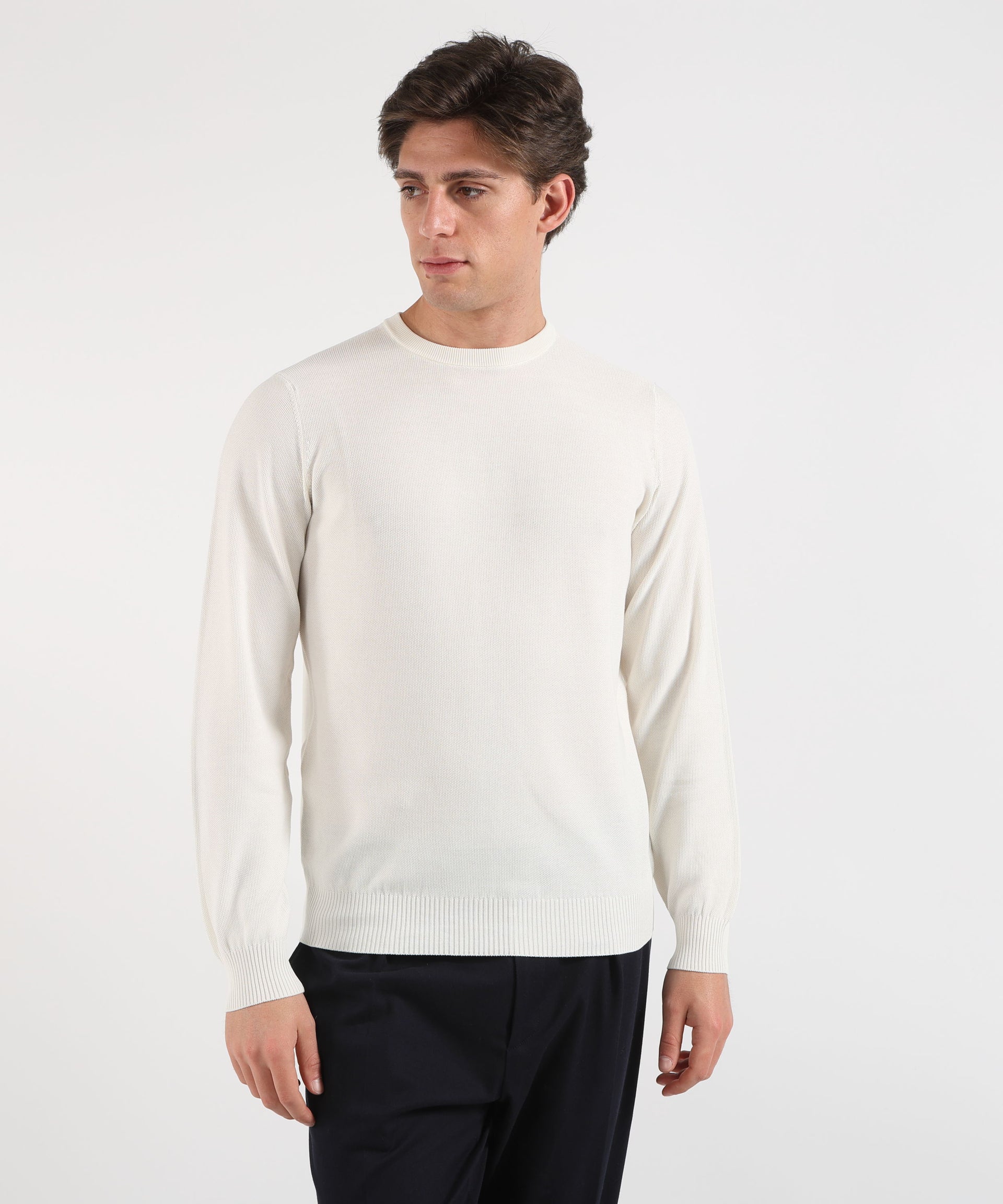 FILIPPO DE LAURENTIIS Maglia Uomo Girocollo – Effetto Chicco di Riso