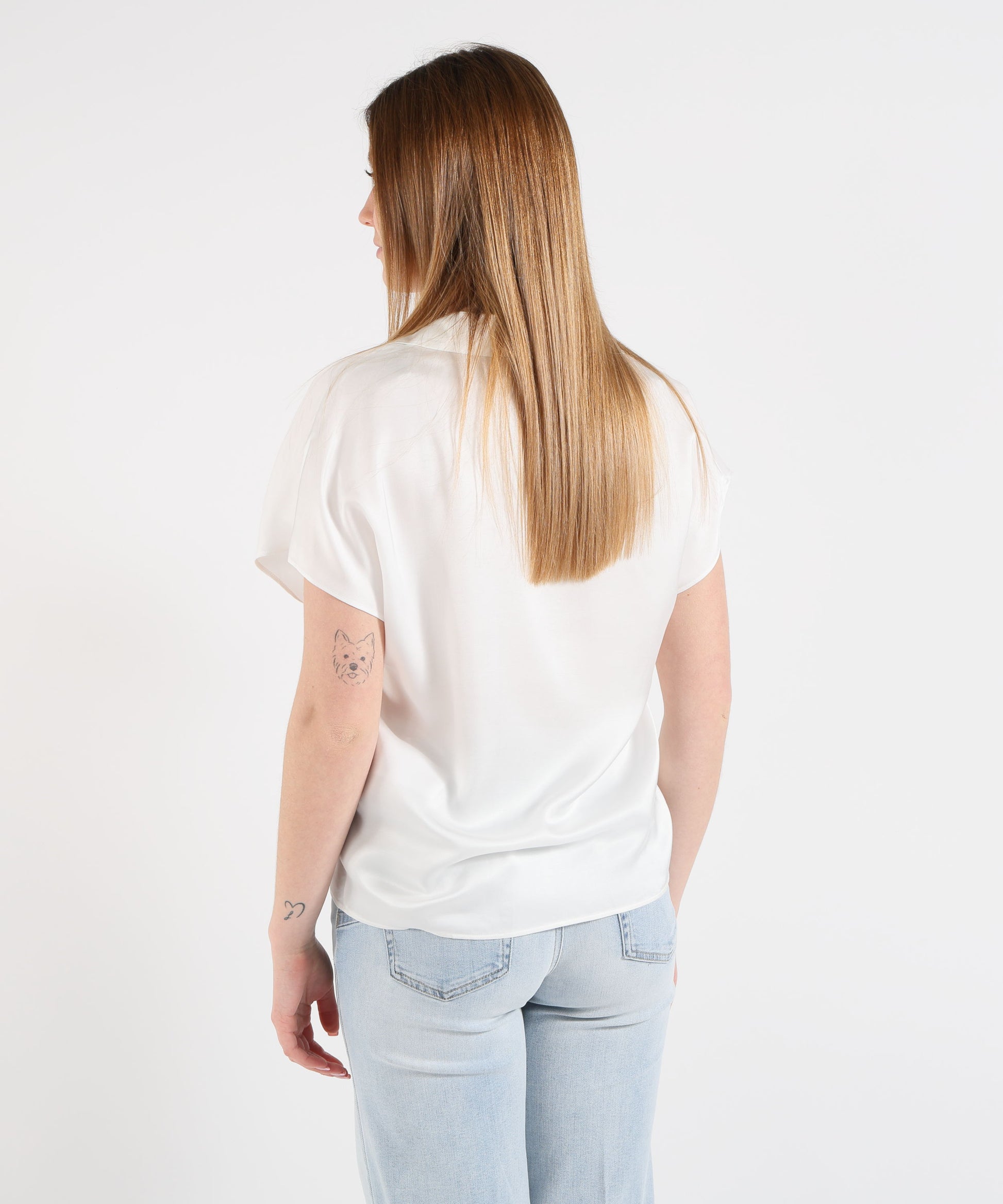 Blouses LIUJO BLACK Satin blouse Bianco | LIUJO BLACK